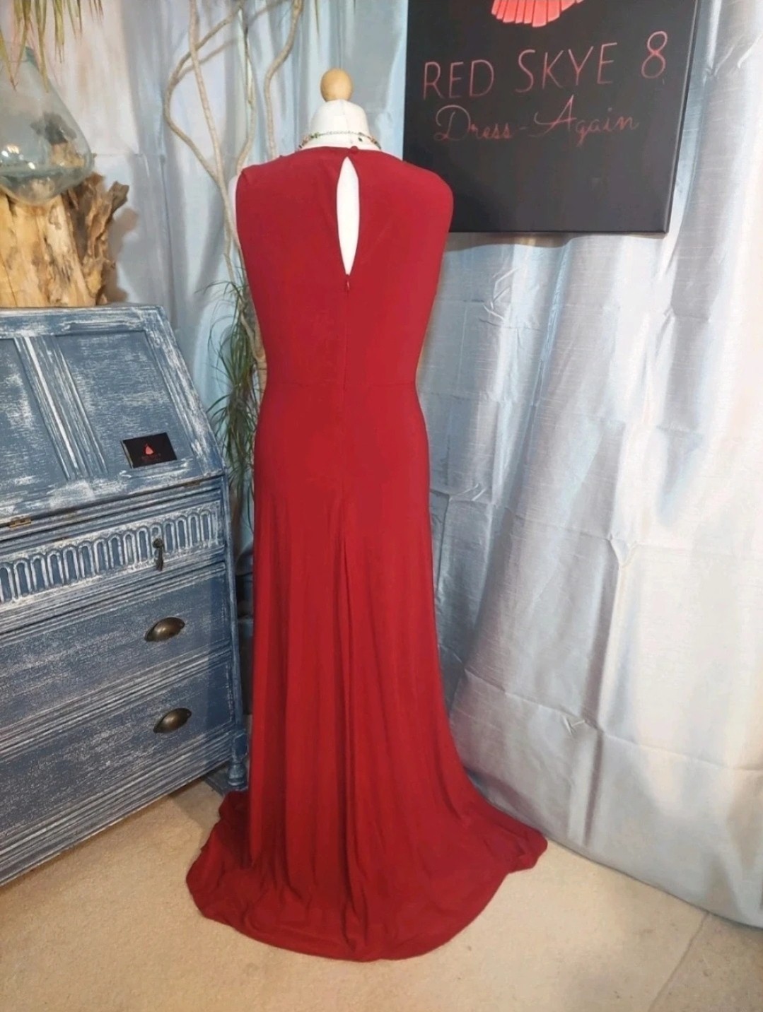 Phase Eight Dress Size 14 UK Red Beaded Wedding Cruise Races Prom-ball NewWT