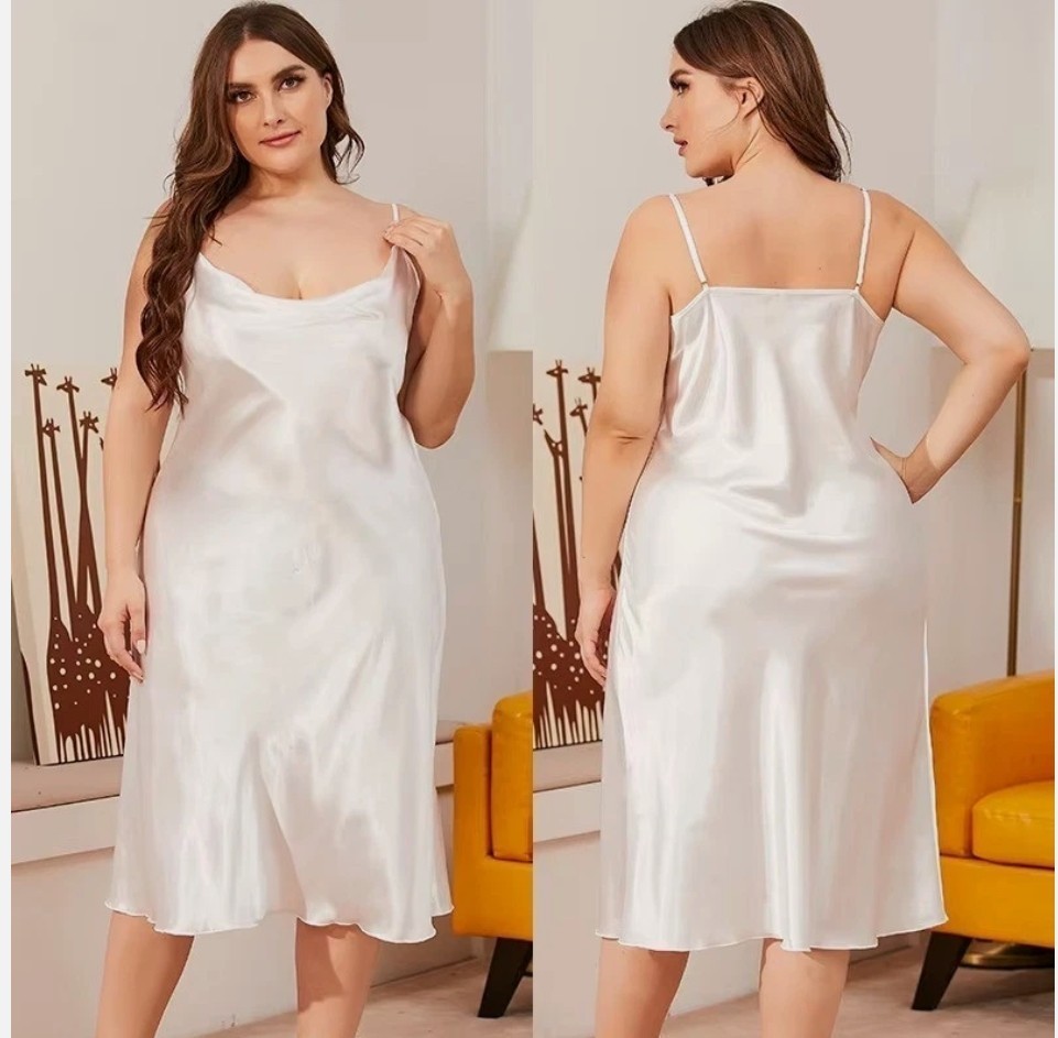 Women’s Lingerie Chemise Slip White 3XL 4XL 5XL