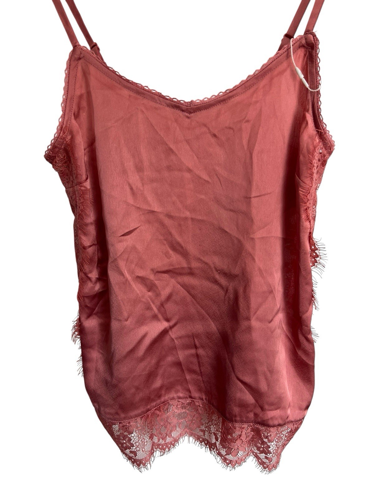 Monsoon Accessorize Pyjamas Pink Lace Trim Cami Satin RRP £35 Size XS 8
