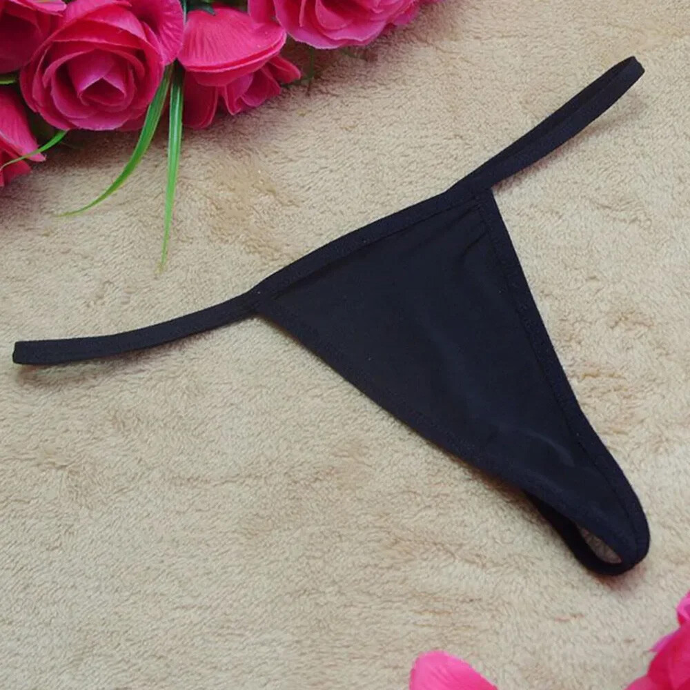 Sexy Womens Solid Cotton V-String Thong Lingerie Underwear Panty