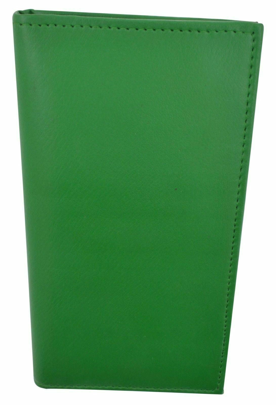 Leather Basic Checkbook Cover Holder Slim Plain Mens Womens Many Colors New