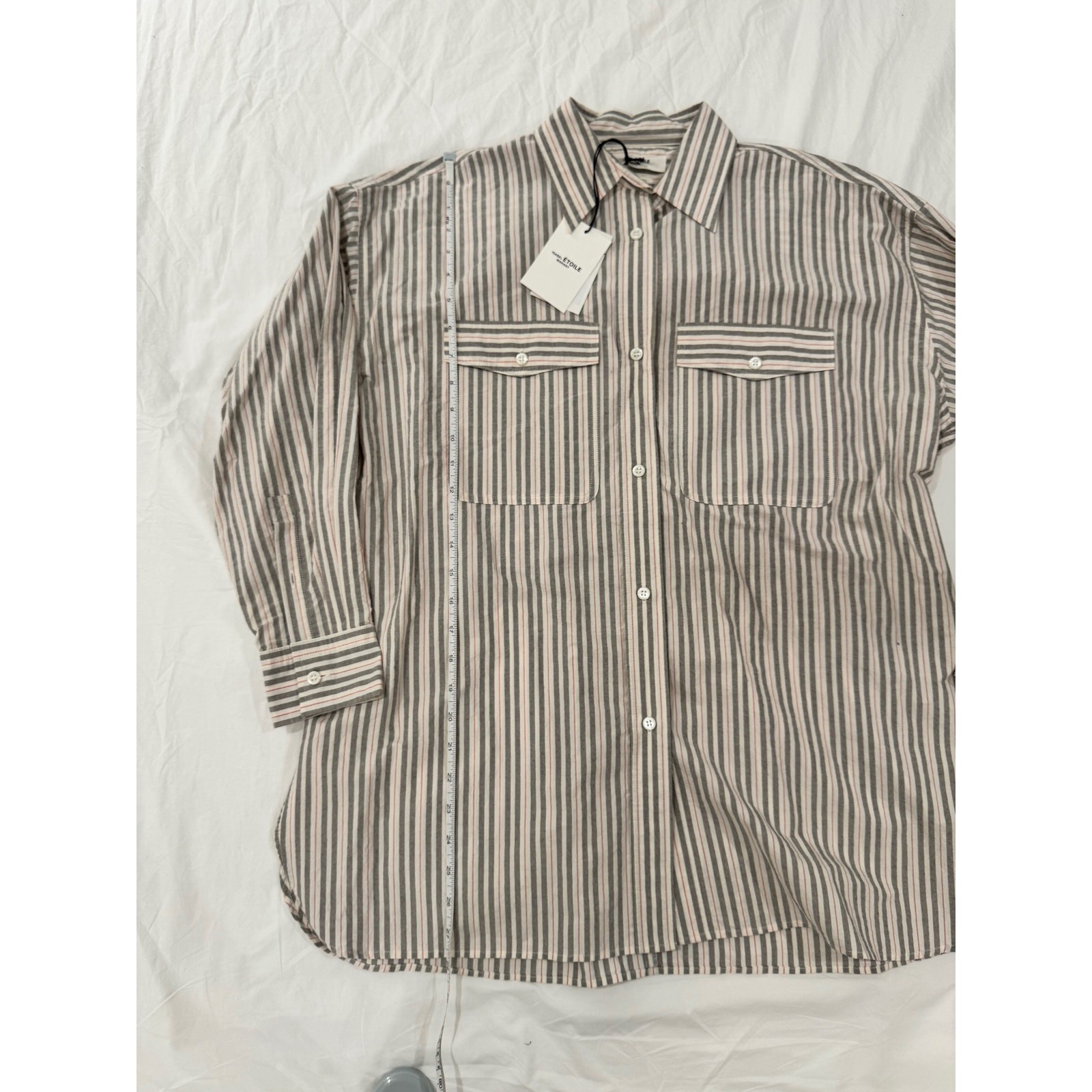 Isabel Marant Ajady Striped Button Down Shirt Women’s FR 36 Cotton French NWT