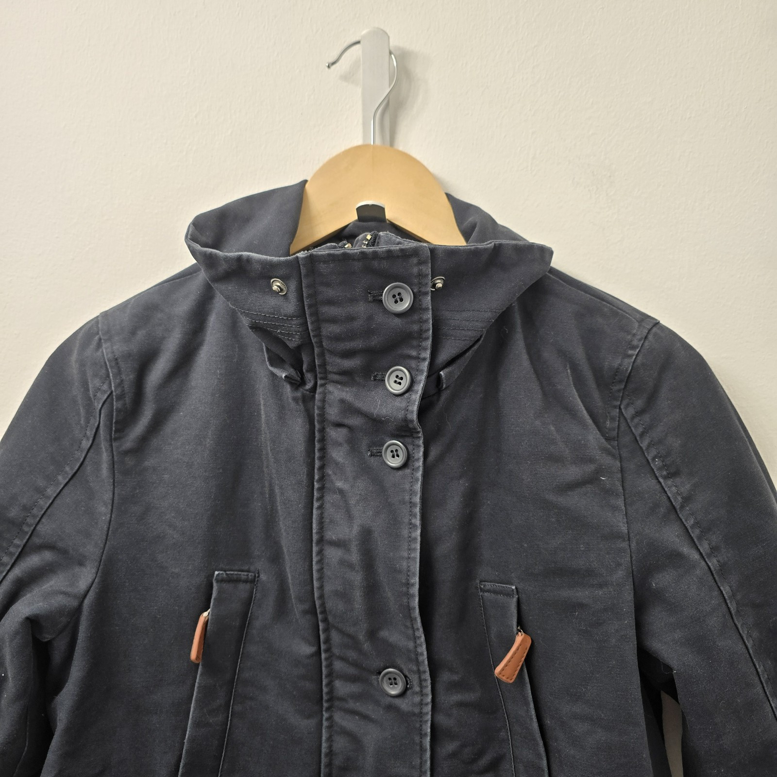 Phase Eight Thick Pockets Parka Coat Size 8 Blue