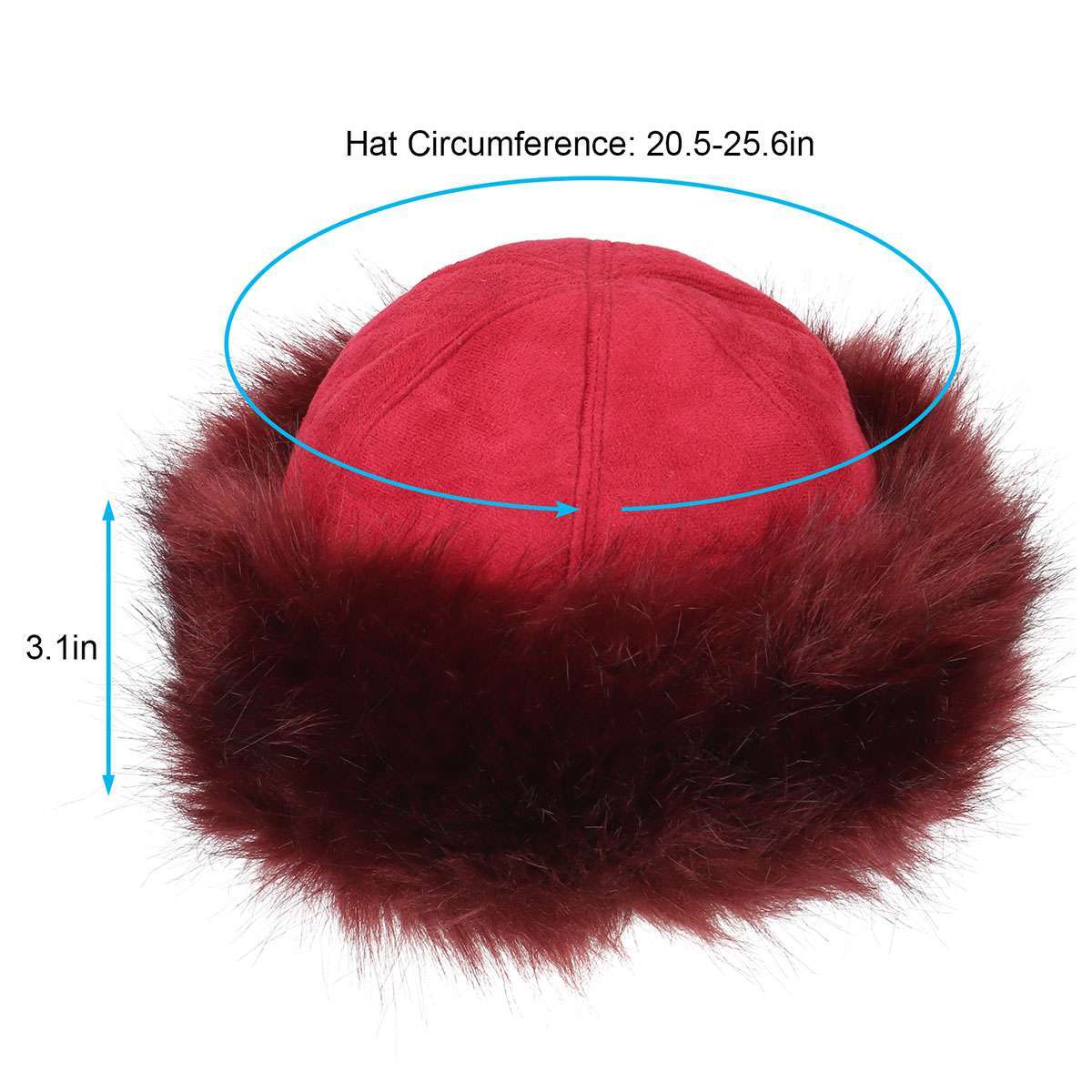 Women Winter Russian Fluffy Faux Fur Headband Hat Thick Ear Warm Snow Ski Cap US