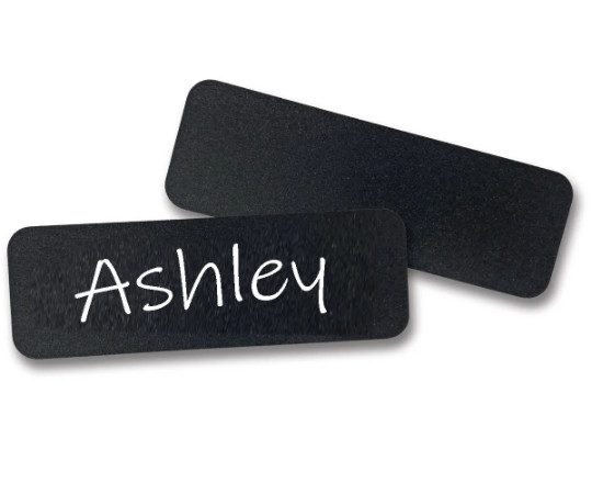Chalkboard Reusable Blank Name Tags, ID Badges – 1″ x 3″ – Pack of 10 or 25