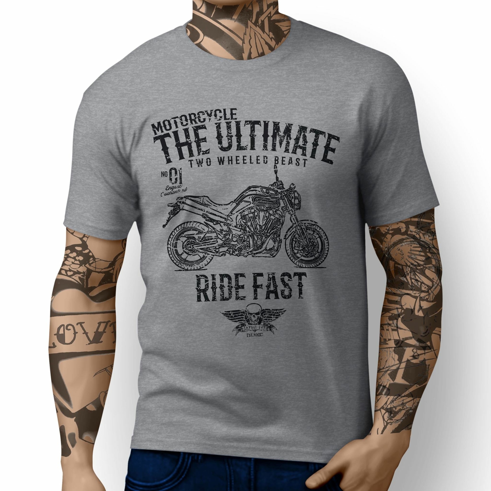 JL* Ultimate Illustration For A Yamaha MT-01 Motorbike Fan T-shirt