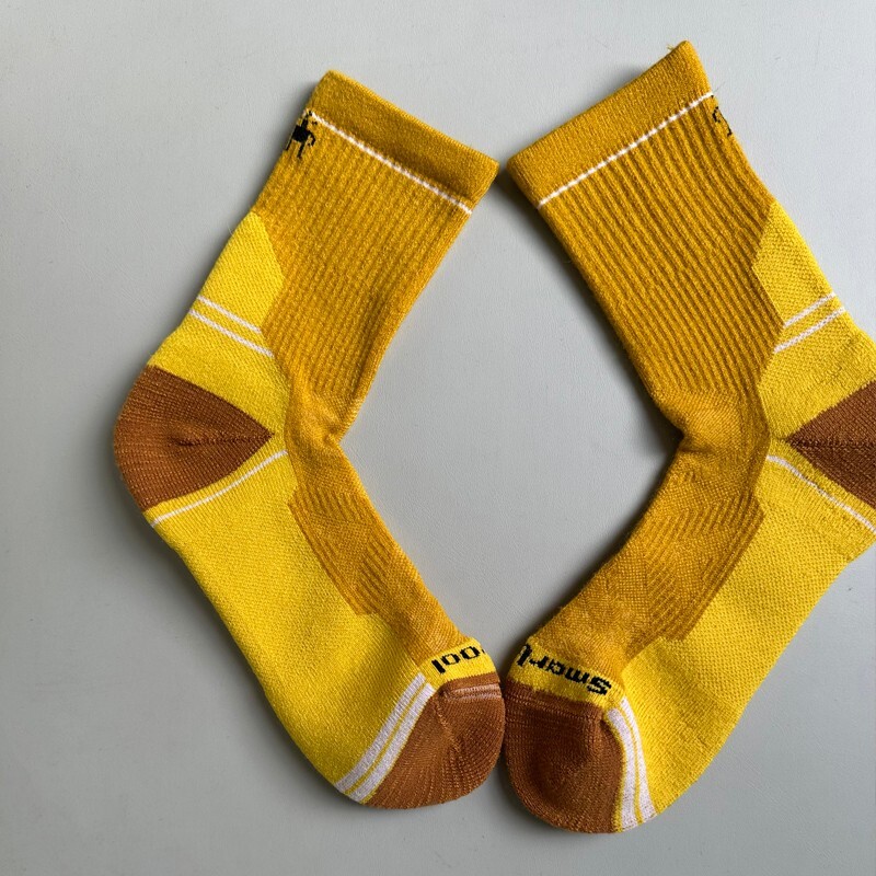 1 Pack Smartwool Women’s Hike Merino Wool Crew Socks Athletic Size Med Yellow