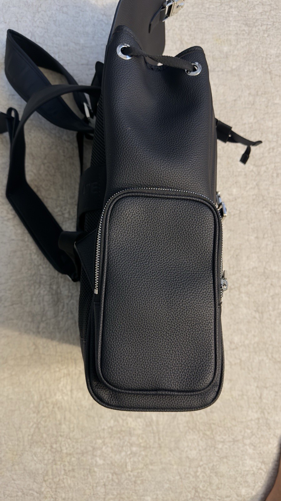RIMOWA Black Men’s Backpack Drawstring Flap Buckle Zip Pockets Adjustable