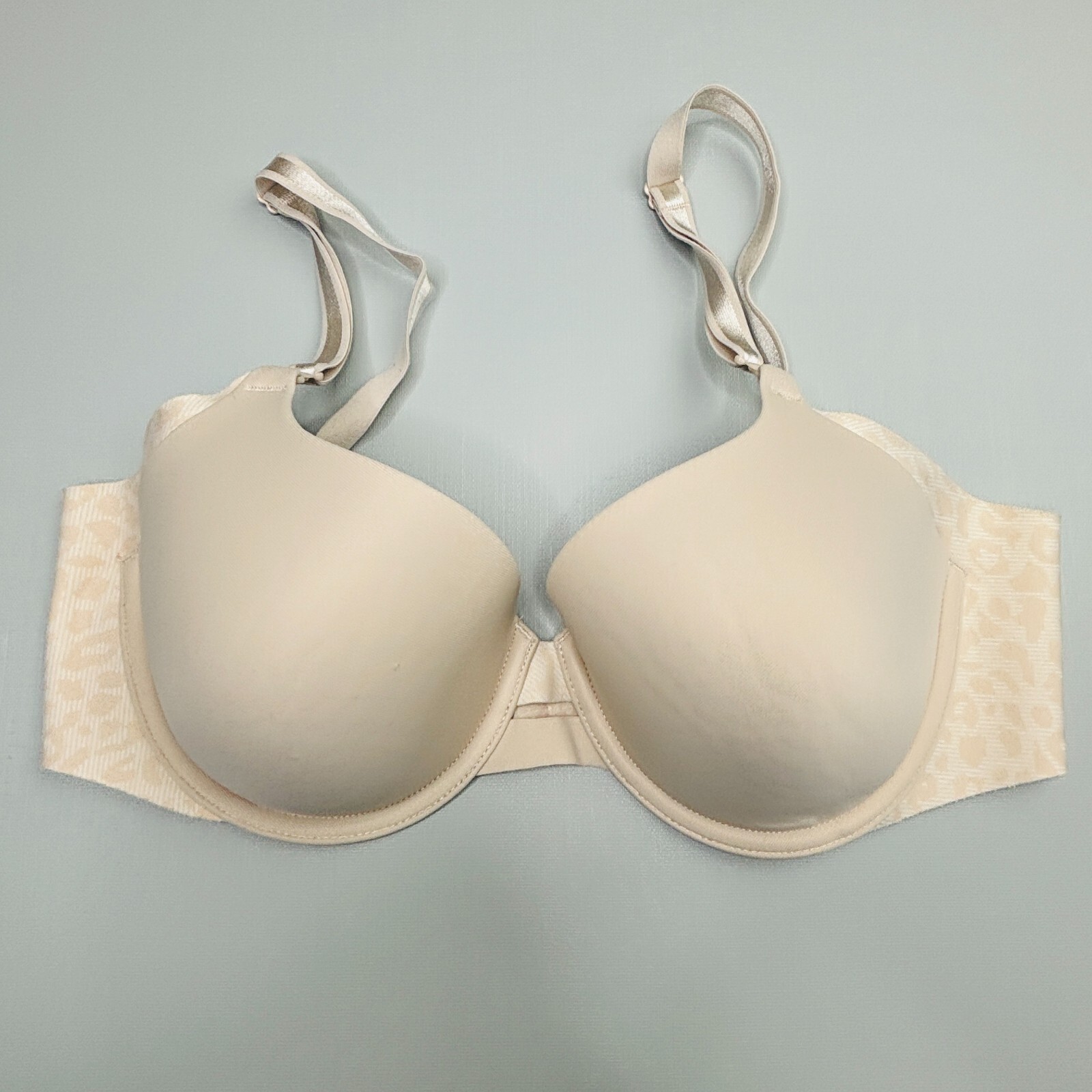 Warners No Side Effects Bra 34C Underwire Satin Padded Back Smoothing 5781