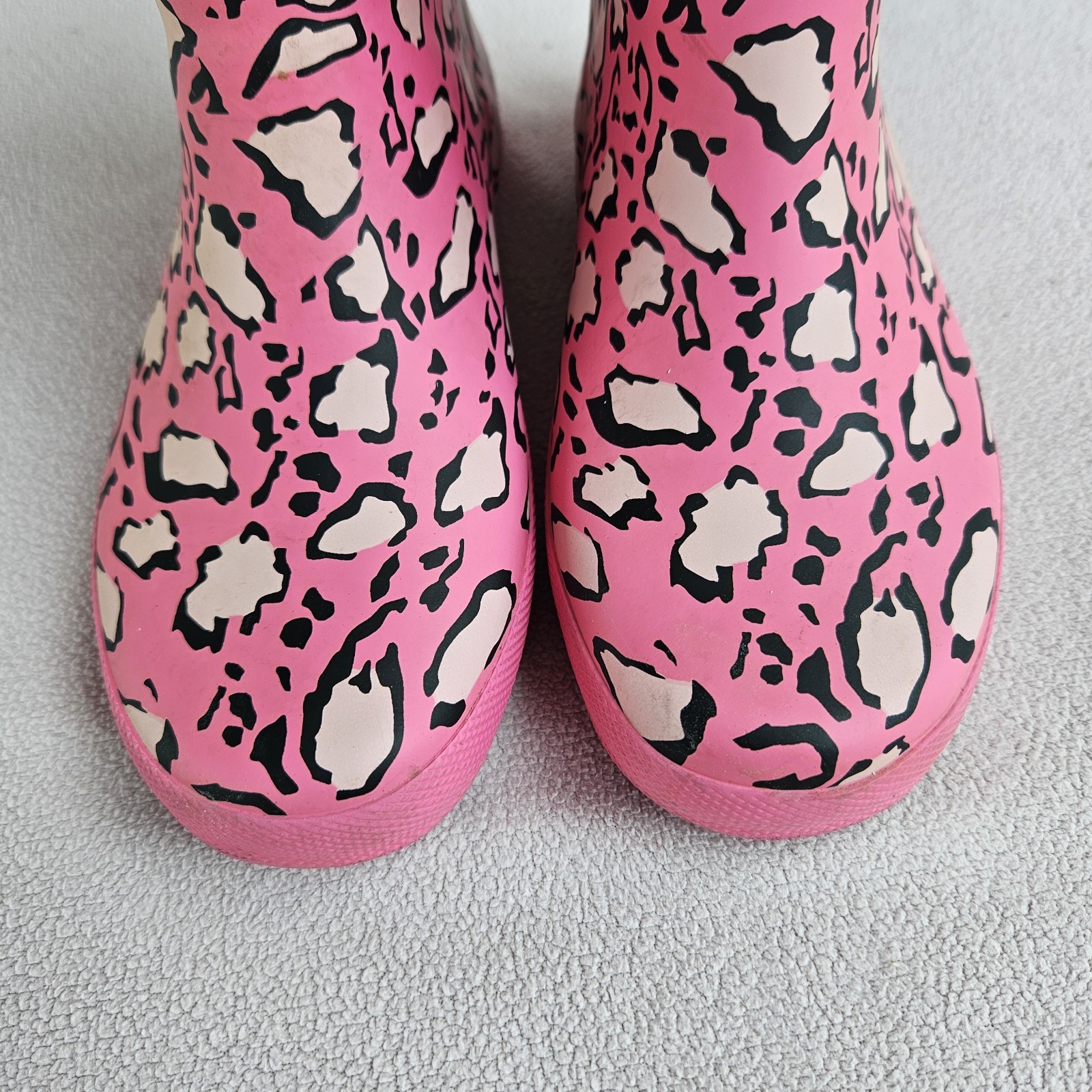 Hunter Kids First Classic Leopard Print Rain boot Pink Waterproof US 13 UK 11