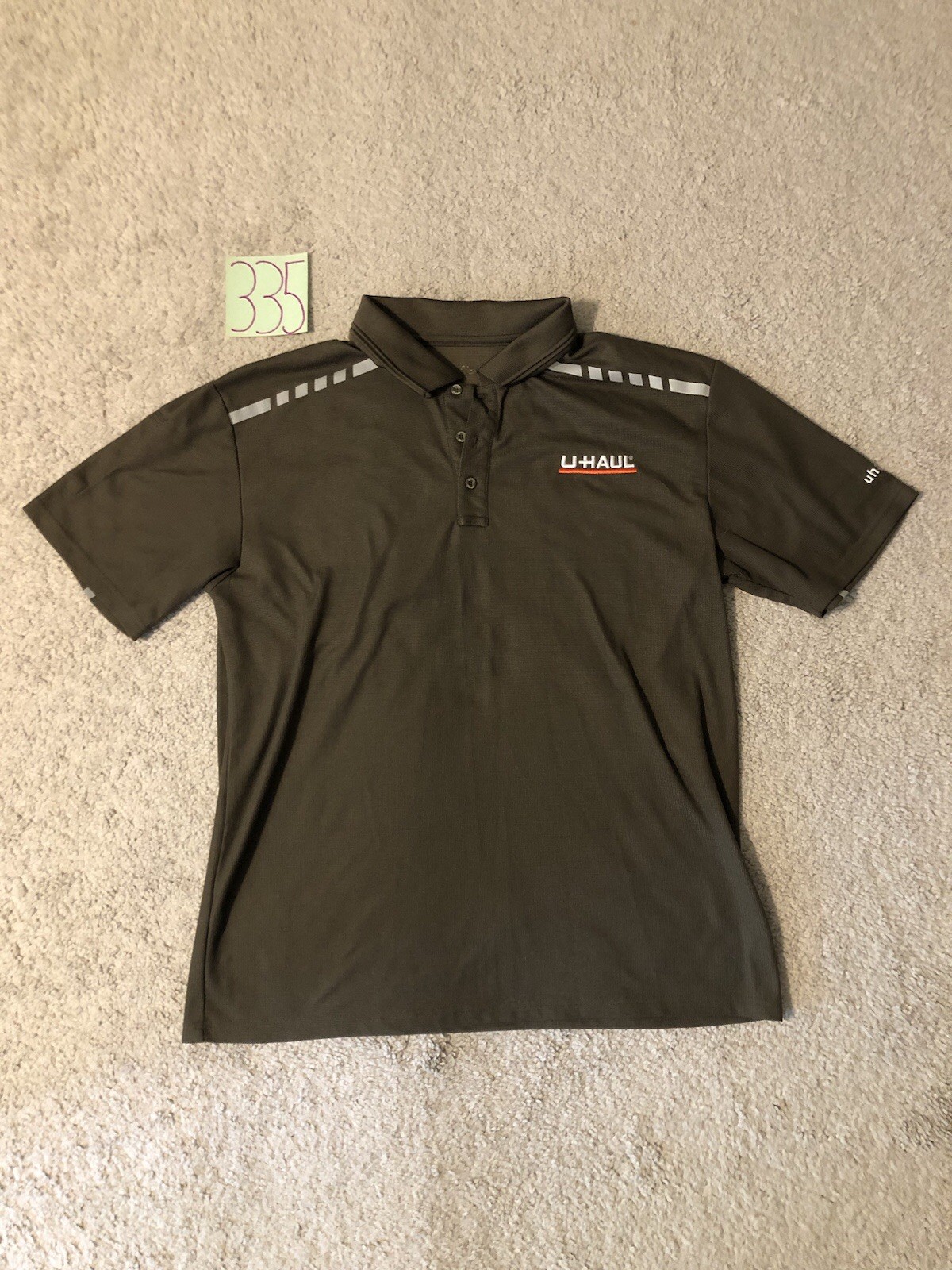 Uhaul Reflective Employee Uniform Green Work Polo Shirt Men’s Size M/L Read