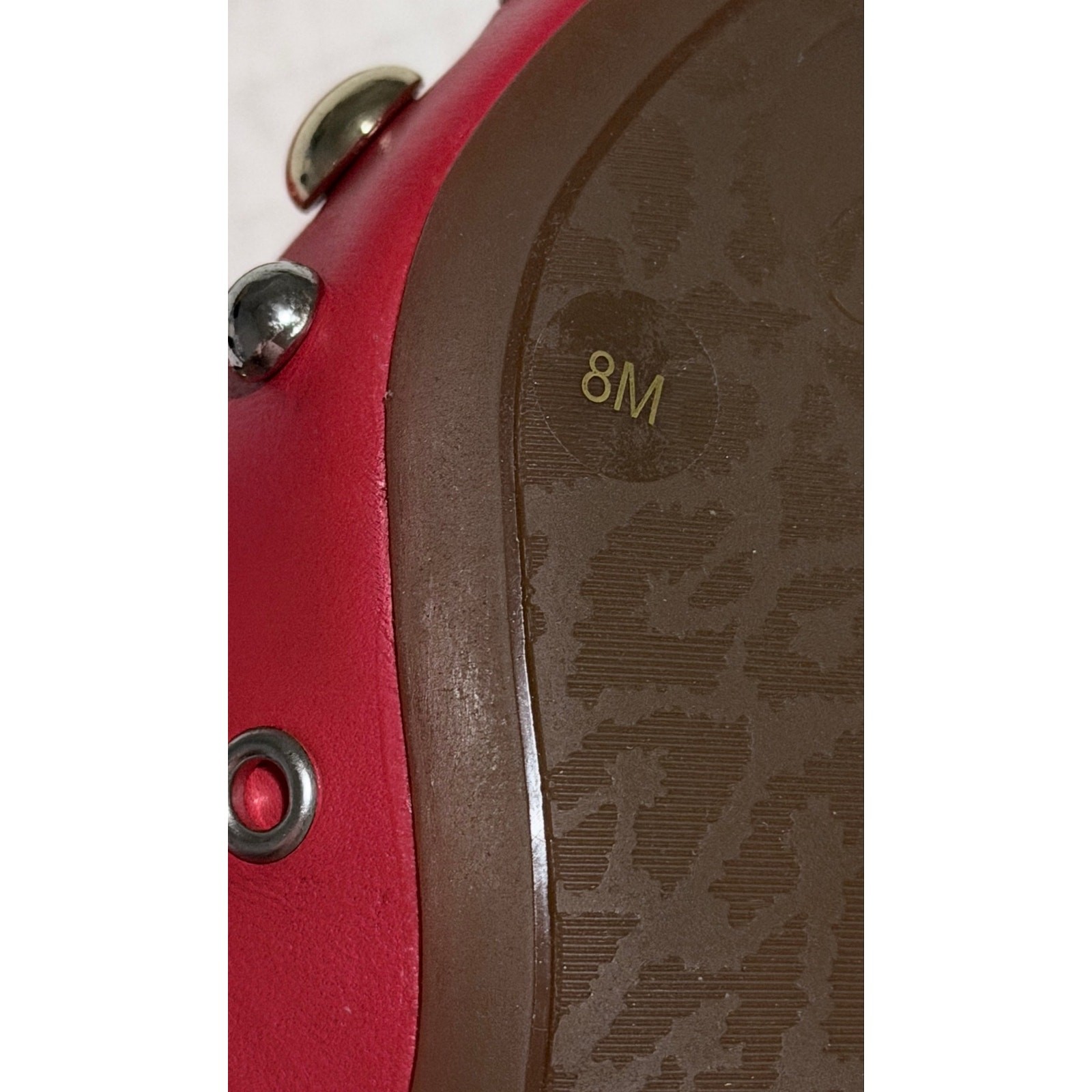 GB Office Siren Leather Grommet&Stud Kitten Heel Slingback Women’s Sz8.5 NWT$130