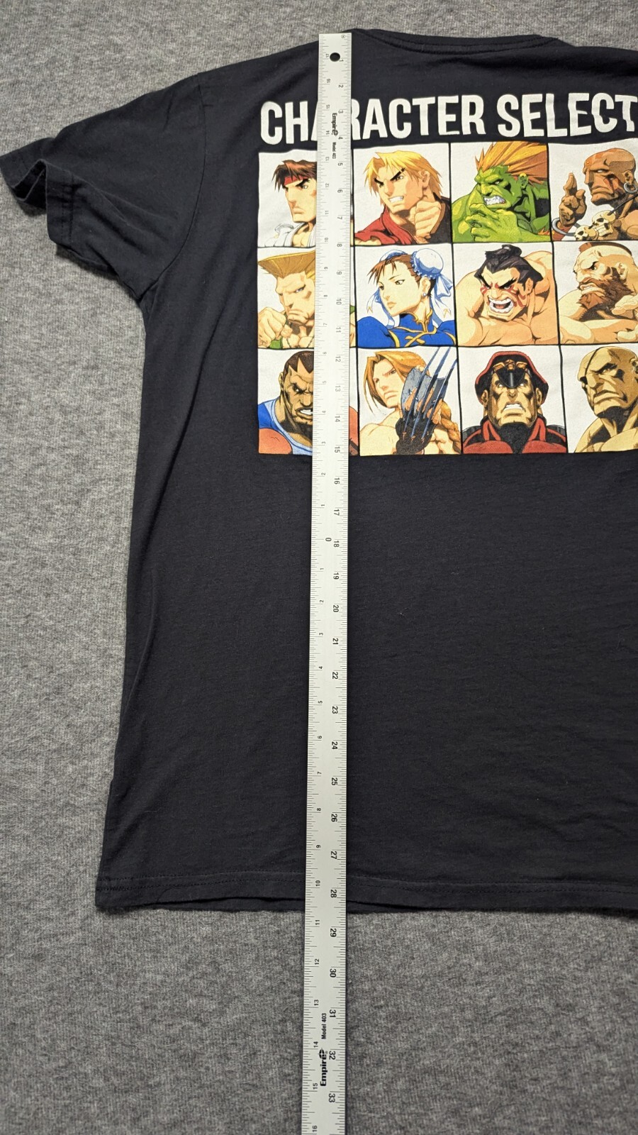 Street Fighter Shirt Mens Extra Large Black Capcom Character Select Graphic