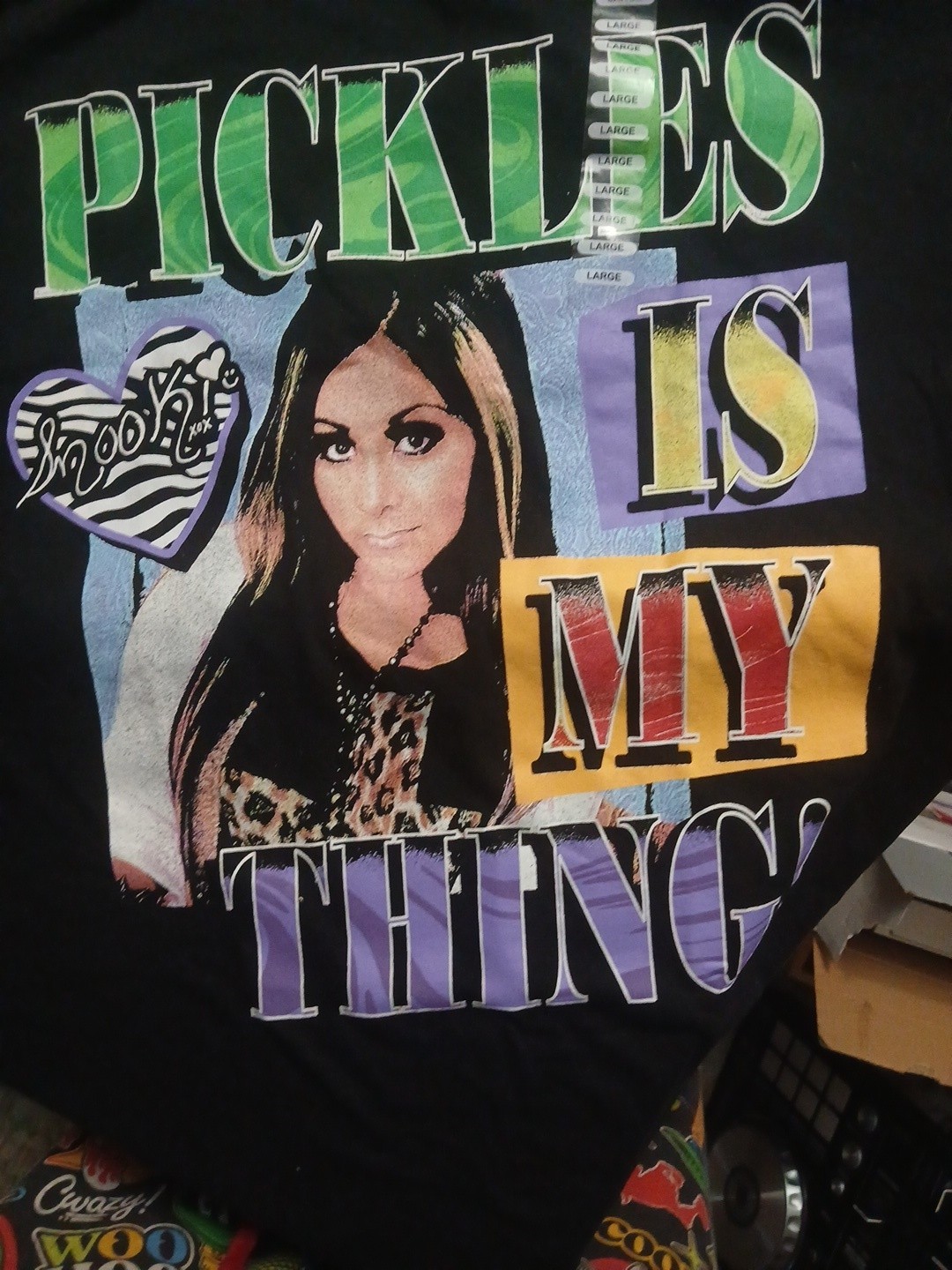 MTV Jersey Shore Snooki Pickles Is My thing T-Shirt Size L