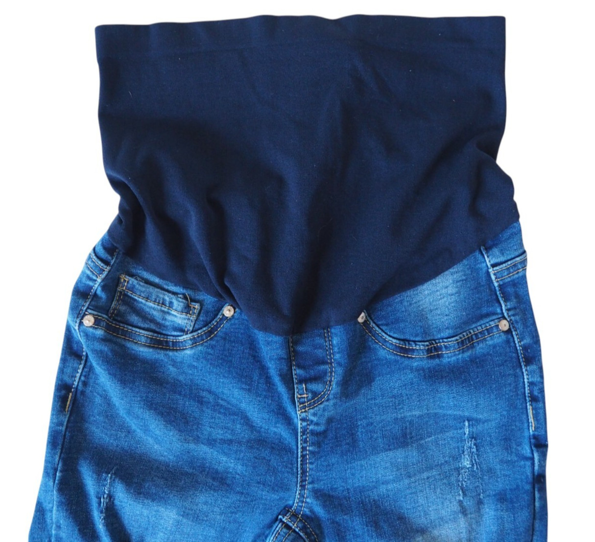 Blue Savvy Maternity Women’s Distressed Skinny Jeans Size S