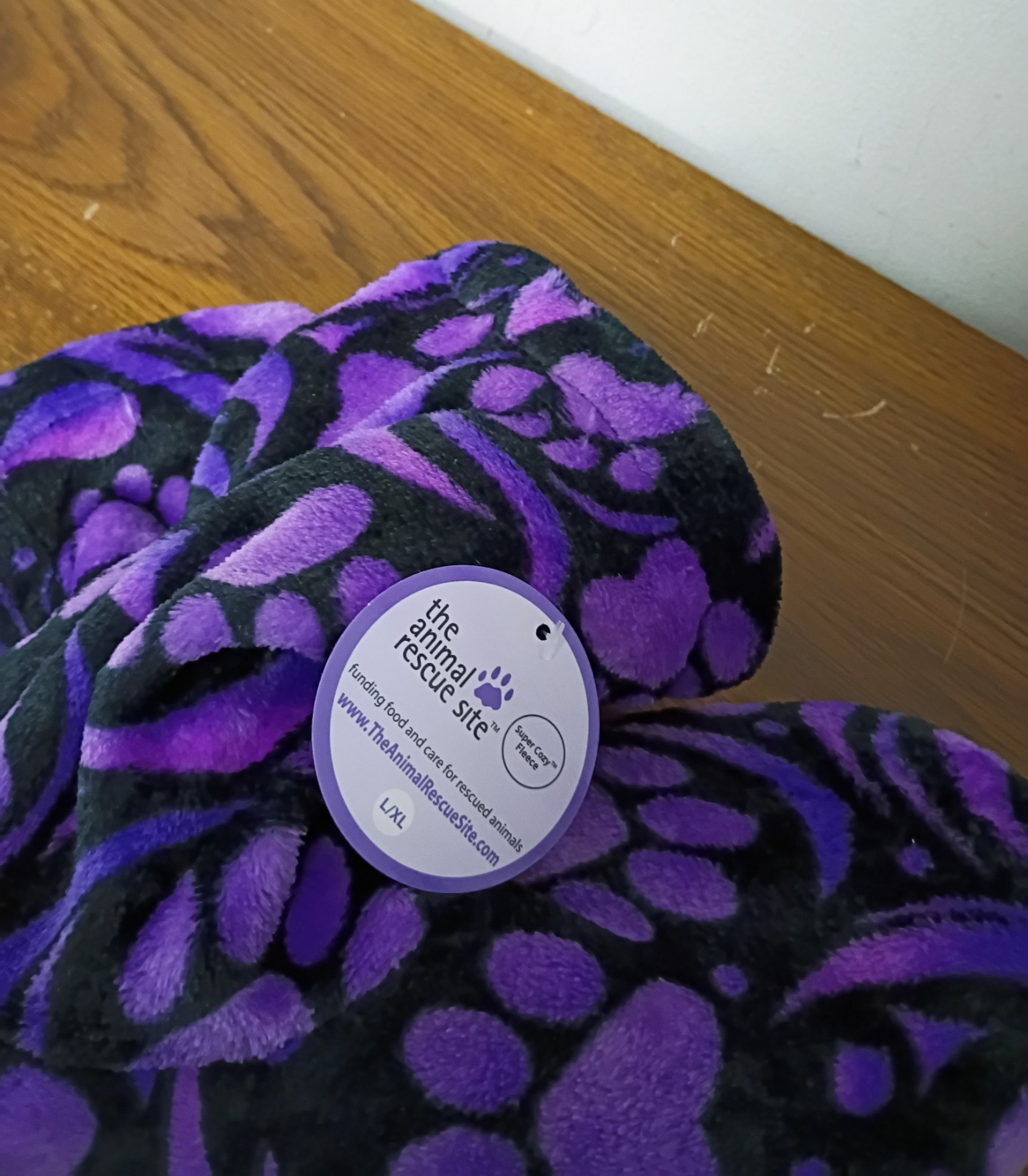 Animal Rescue Site Super Cozy Deluxe Paw Non-Slip Toggle Slipper Booties Sz L/XL