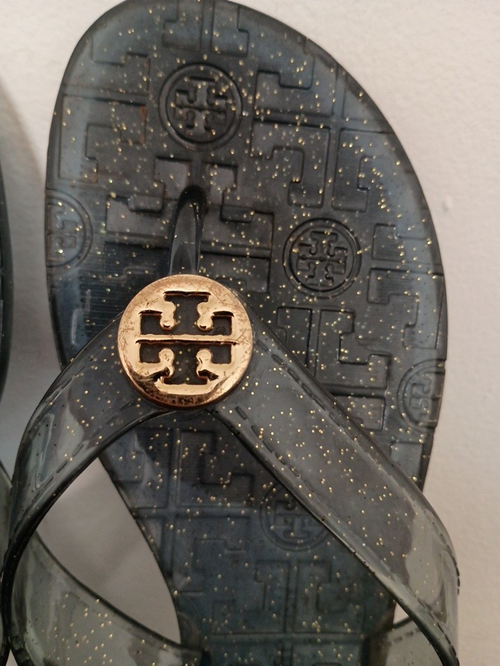 Tory Burch Jelly Sparkle Flip Flops Fit Like 9 Measurements In Pictures