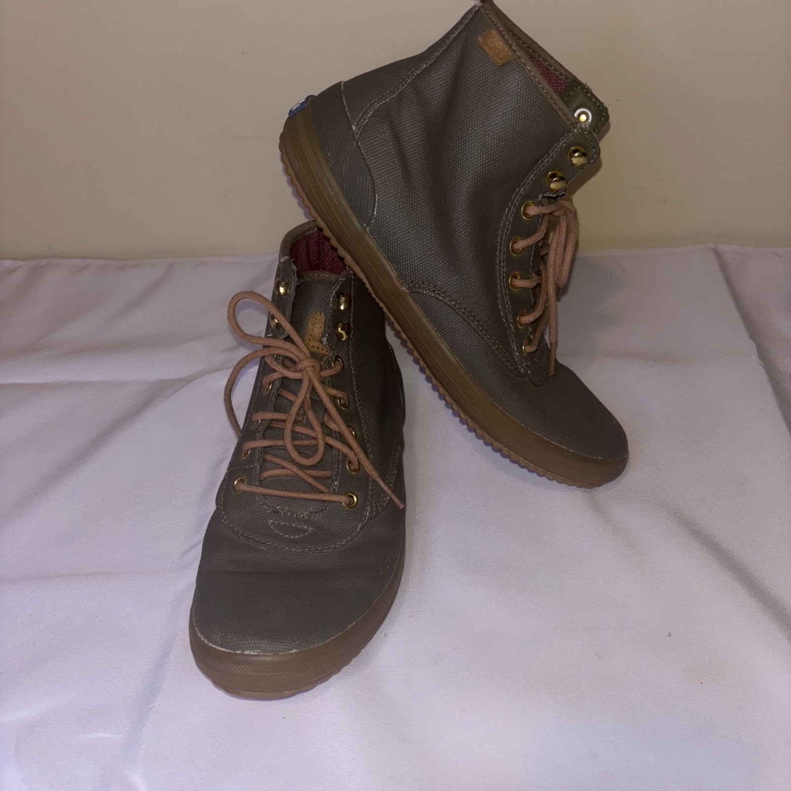 Keds Olive Green Water Stain Resistant Scout ll Splash Canvas Rain Boot Size 8