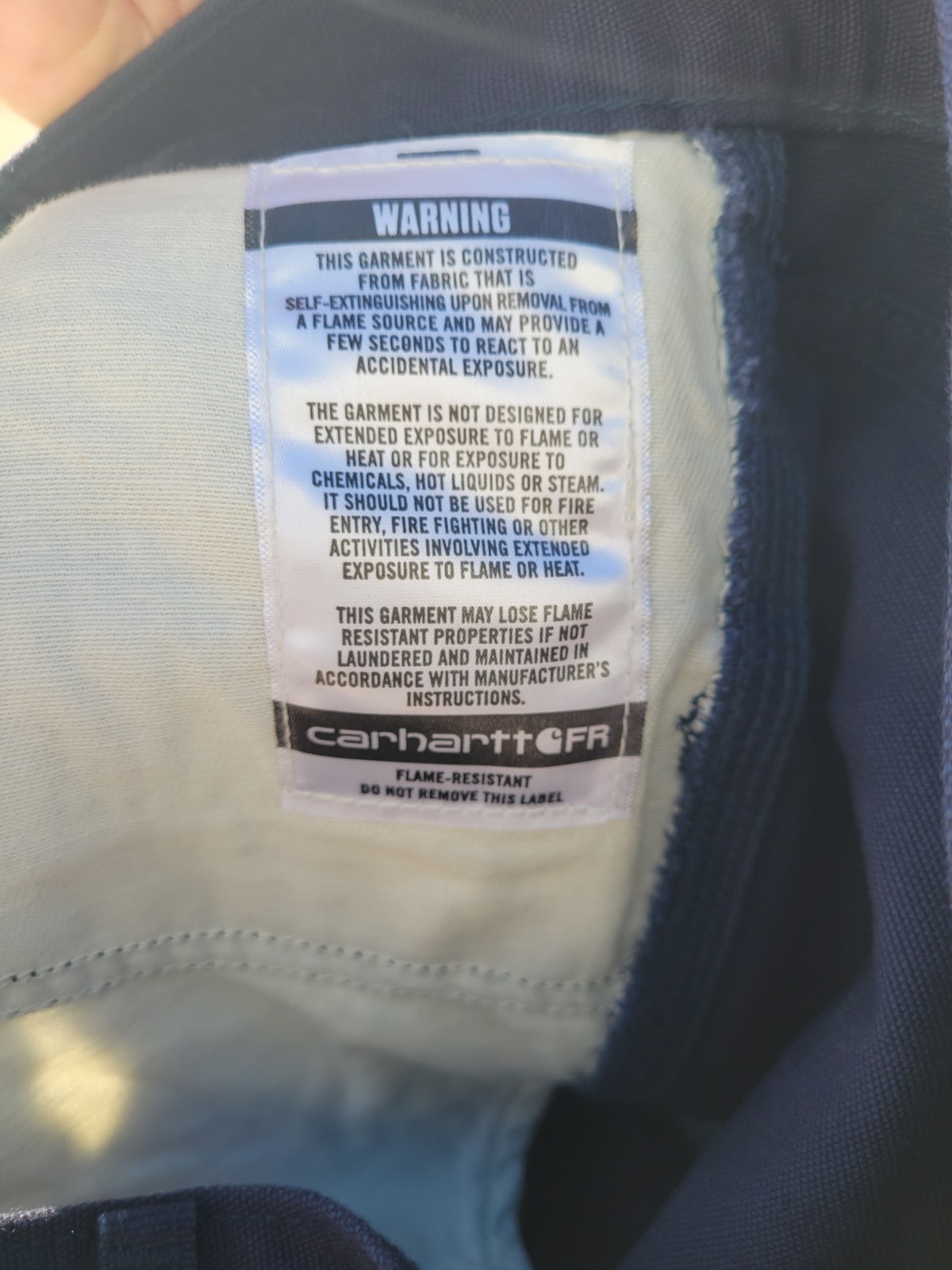 NWT Carhartt FR159 Pants Men’sNavy Blue Midweight Canvas Flame Resist See Photos