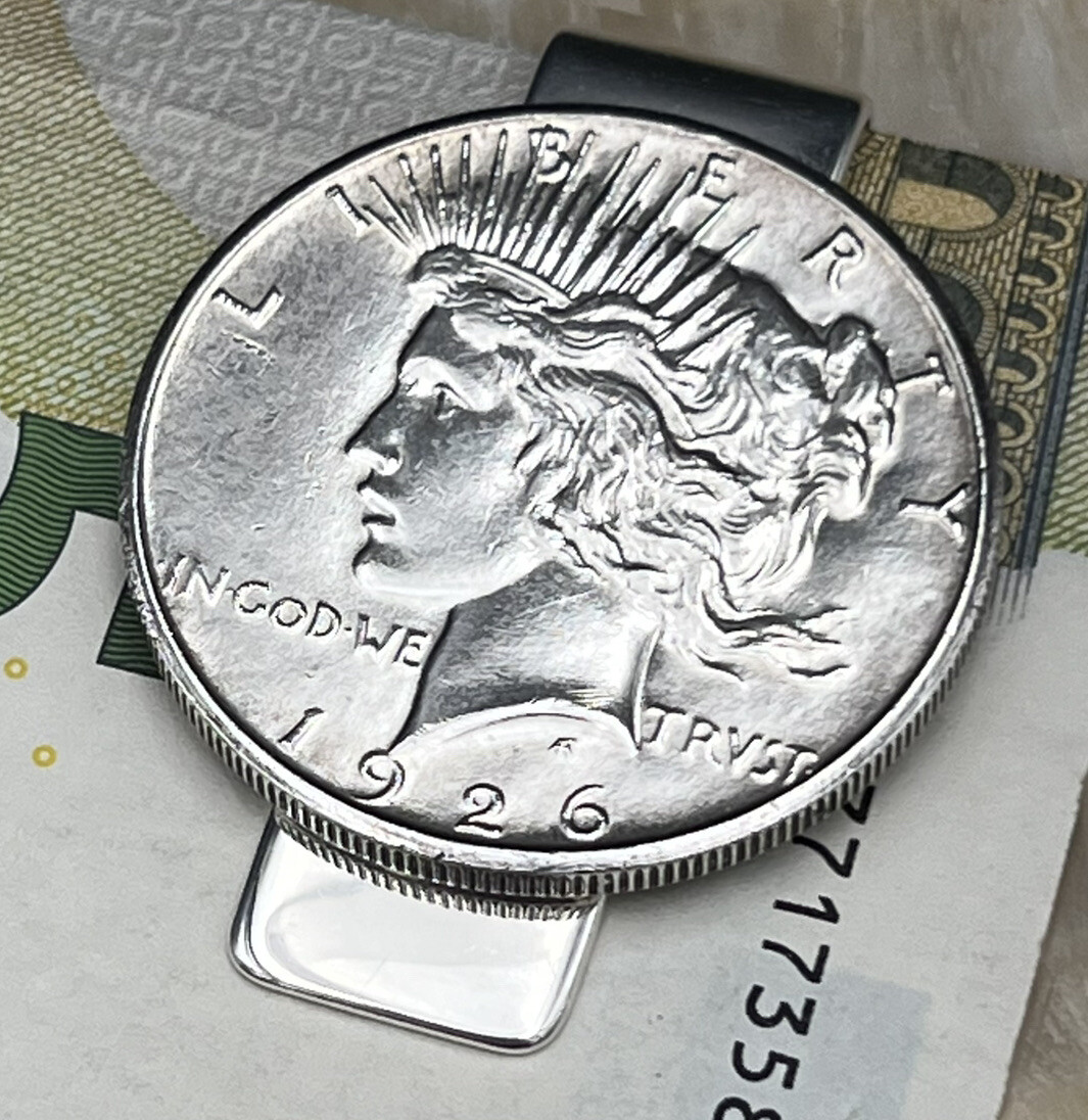 New Sterling Silver .925 Credit Card Money Clip Wallet 90% Silver Peace Dollar