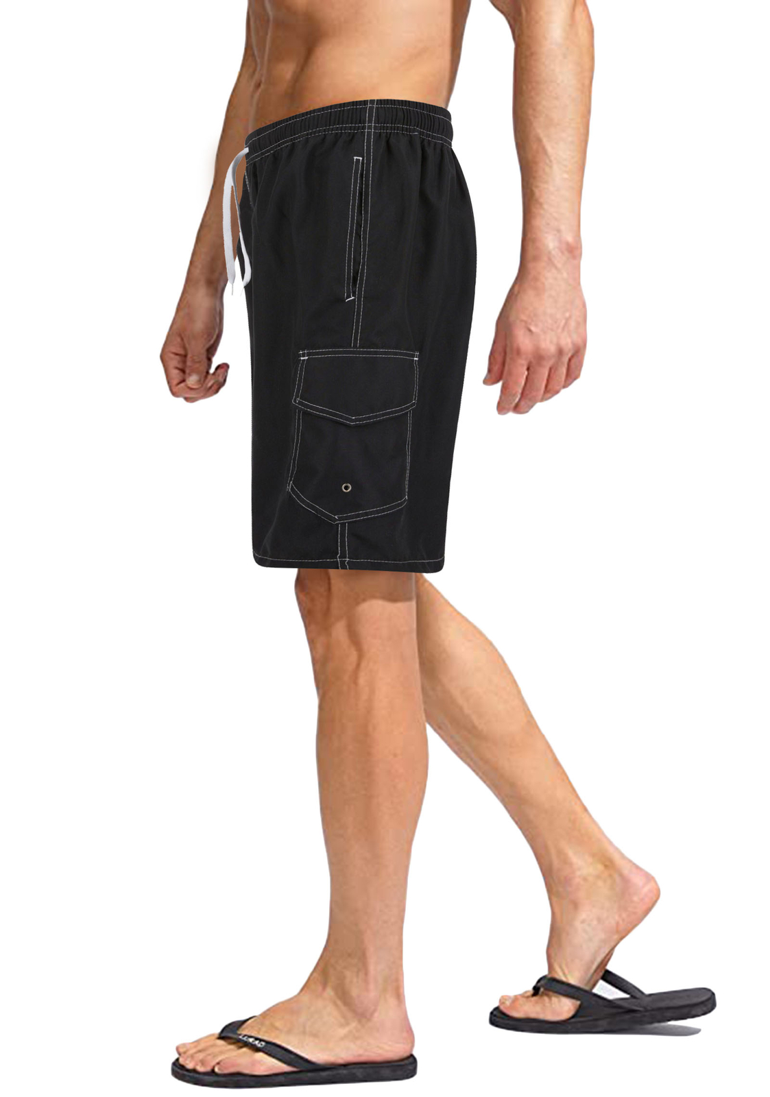 Men’s 3 Pocket Cargo Swim Trunks Swimming Shorts Suit Beach Surf Board Wear 3211