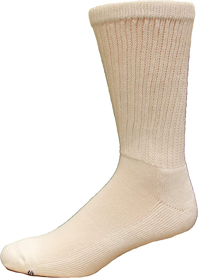 MediPeds Non-Binding Coolmax Cushioned Crew Socks, Ladies 10-13 / Men’s 7-12