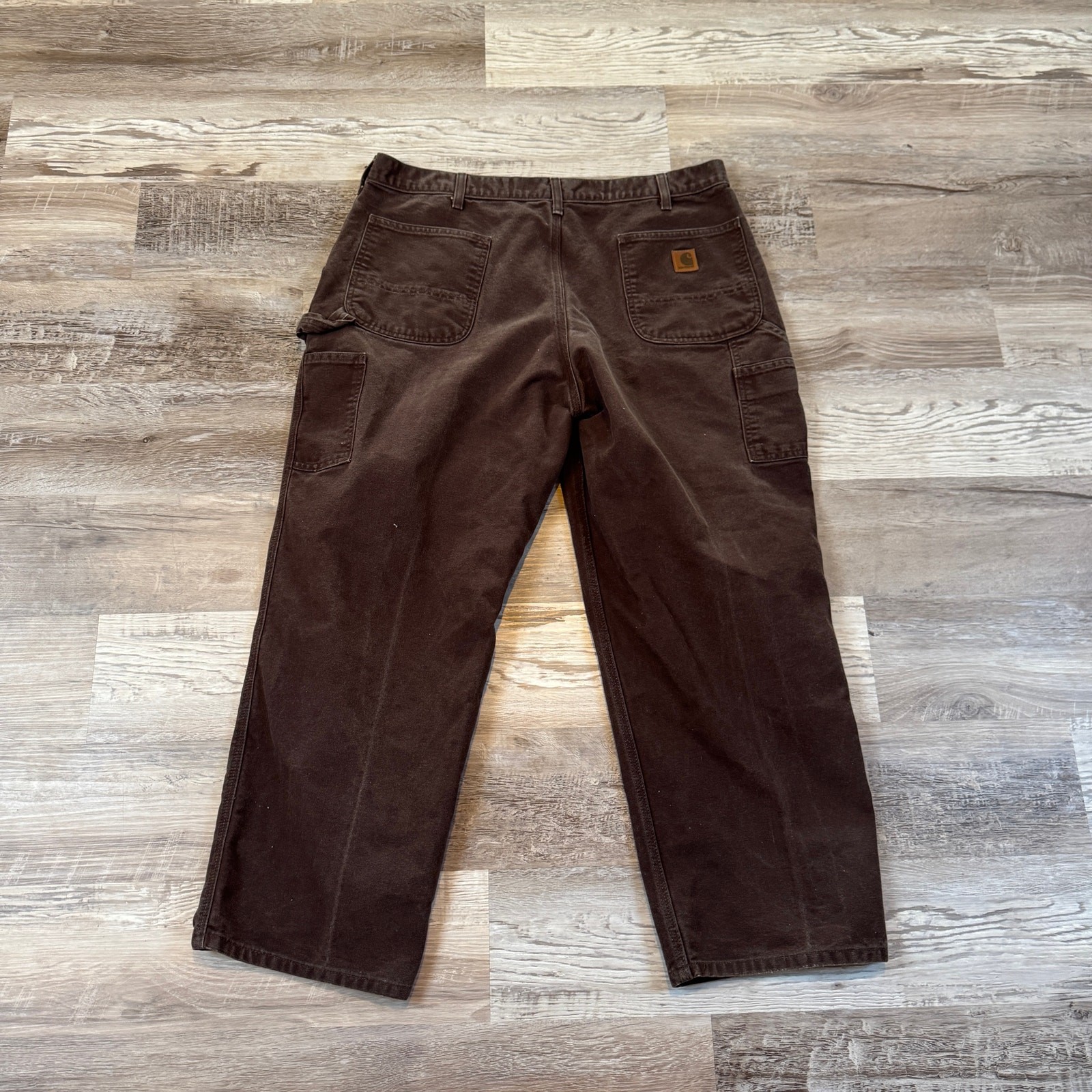 Carhartt B11 DKB Original Dungaree Fit Duck Carpenter Pants Brown 40×30 Utility