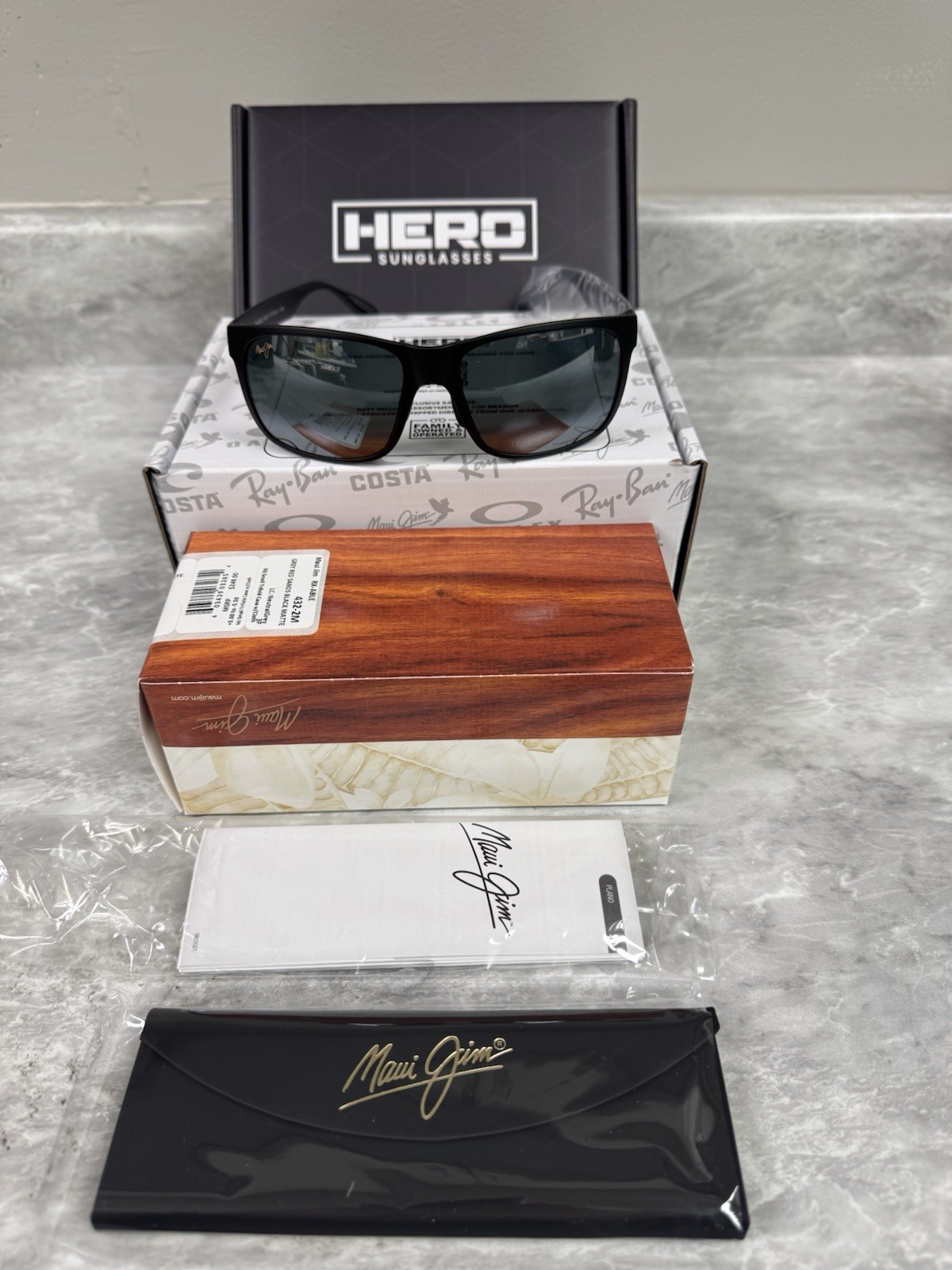 MAUI JIM | NEW | RED SANDS | 432 – 2M | MATTE BLACK | NEUTRAL GREY