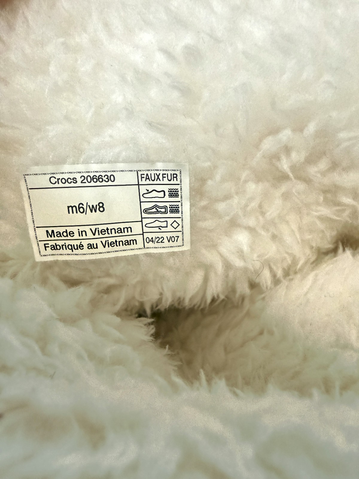 CROCS Classic Lined Neo Puff Unisex Boots – White US Size M6/W8 – NWT NEW