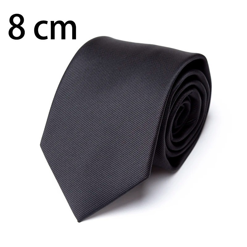 Men’s Solid Slim Necktie 6cm 7cm 8cm Wedding Business Formal Dress Tie