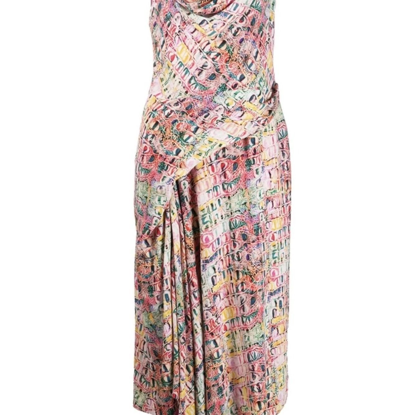 Sies Marjan Farfetch Asymmetrical Draped Dress NWT Size 4 Retail $2500