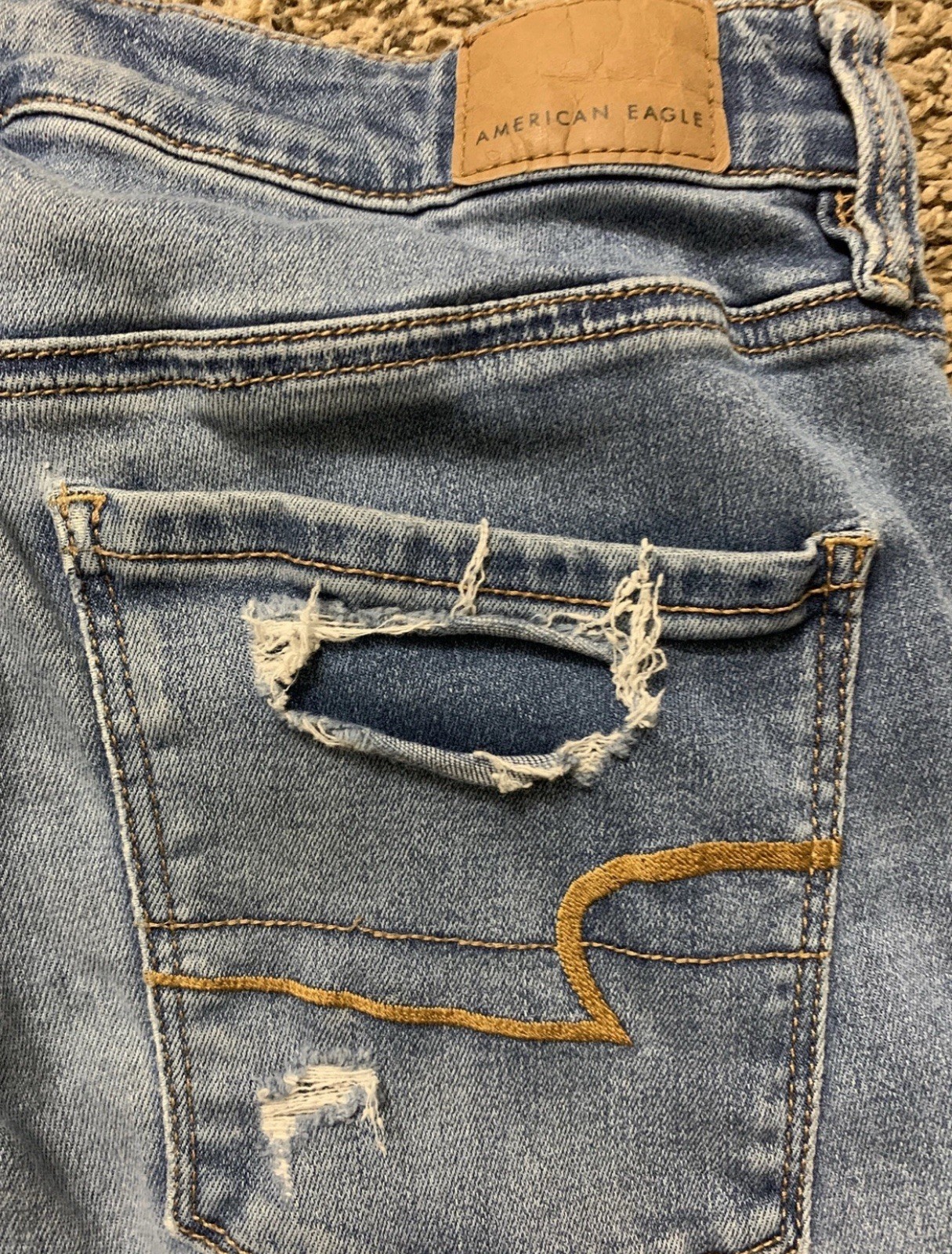 American Eagle Super High Rise Jegging Next Level Stretch Jeans Size 10 L