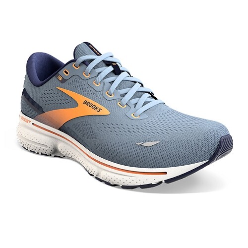 Brooks Ghost 15 Flintstone Grey Orange Men Running Shoes 1103931D417