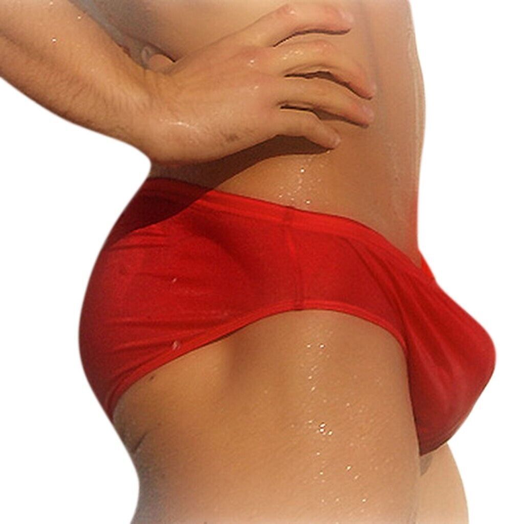 Thin Transparent Underwear Low Waist Mens Bikini Swimwear Swimsuit Swim-Pool New