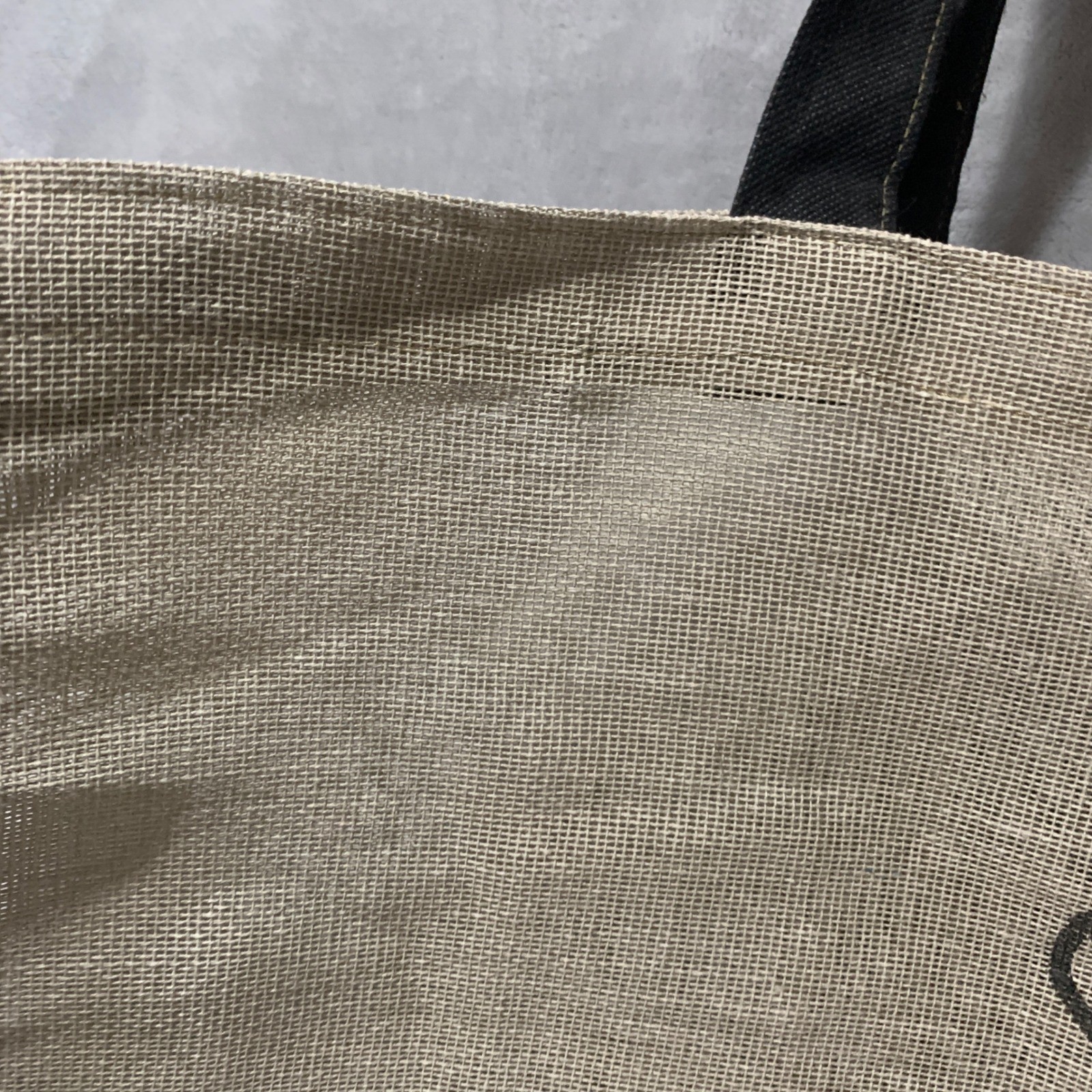 Freebird by Steven Oversized Burlap Tote Bag Black Tan Woven Shopper Large 29×16