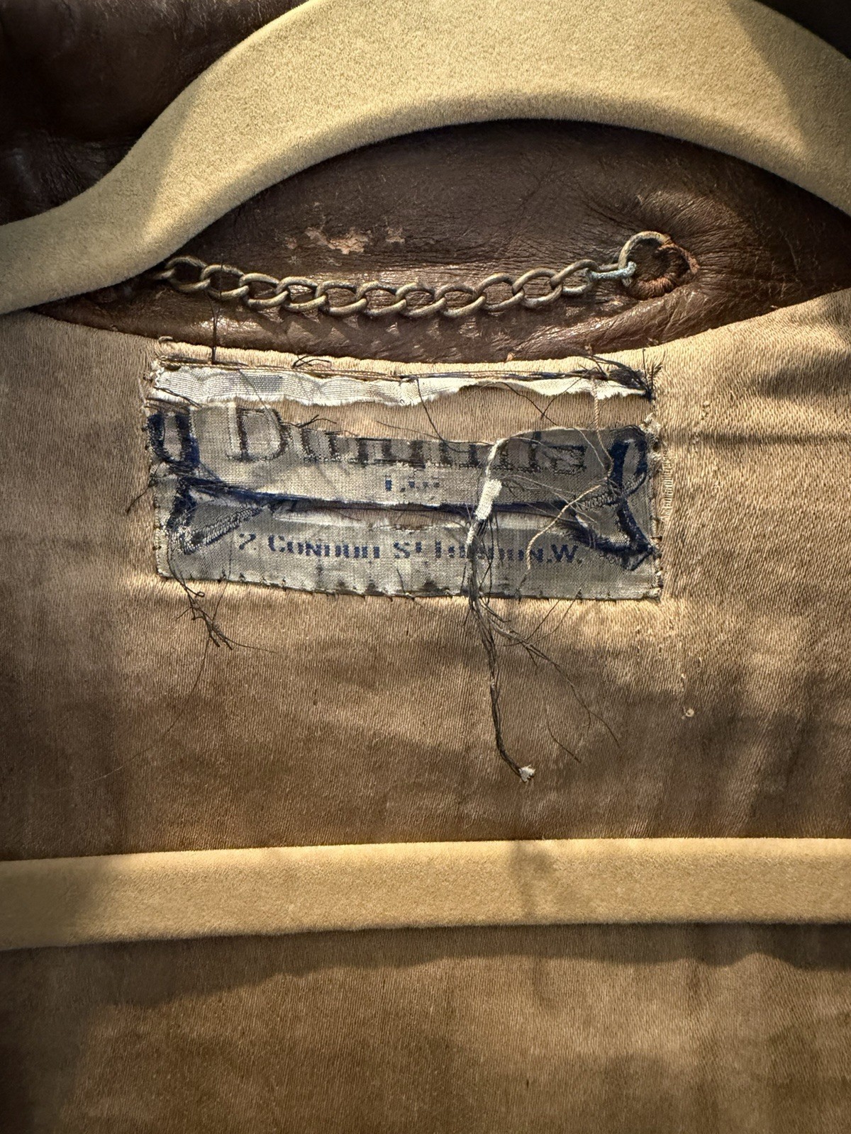 Ultra Rare 1902 Dunhill Motorities Leather Duster Coat Hat Goggles Set London W