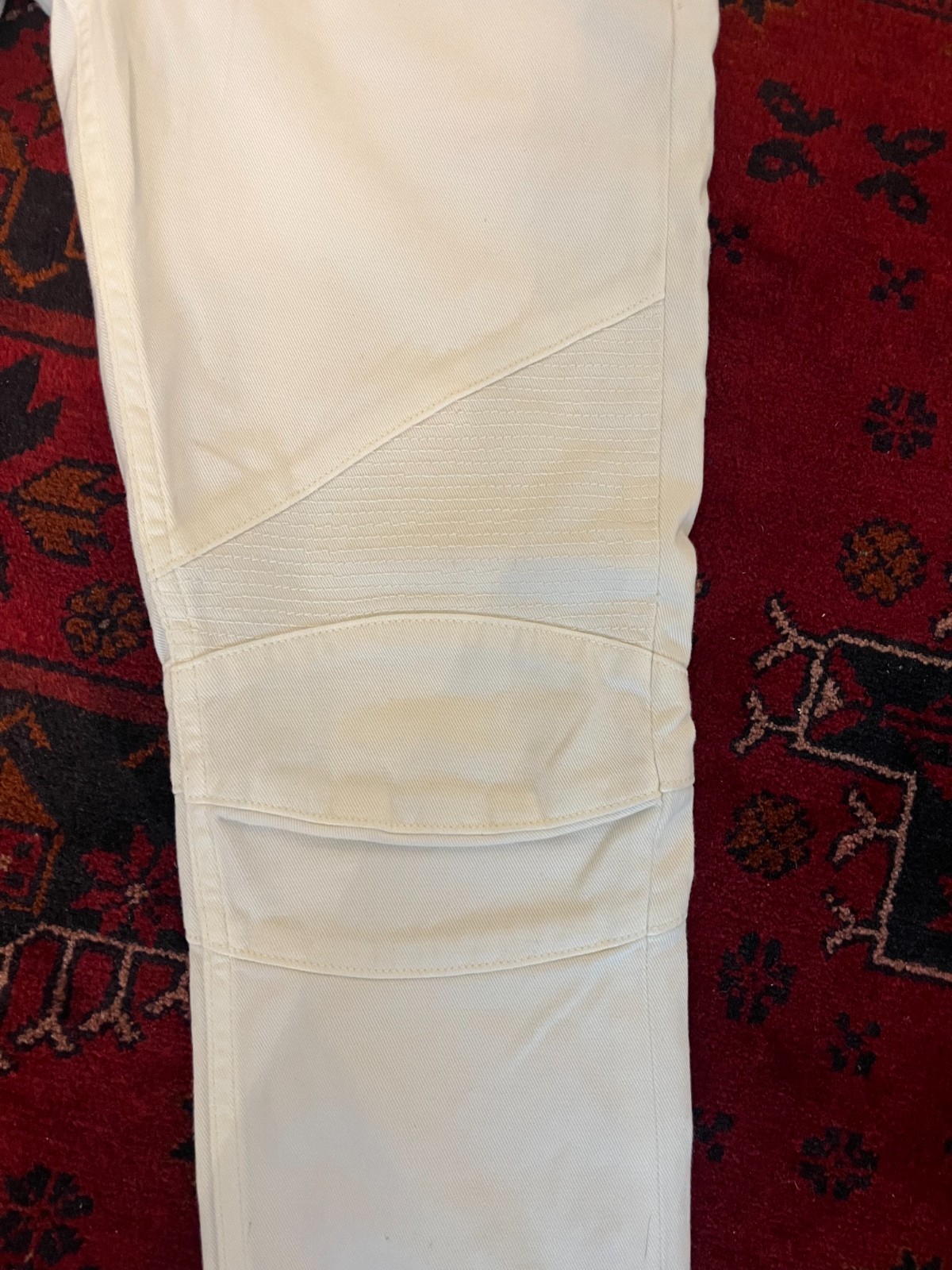 Hudson Blinder Biker Moto Skinny Jeans Men’s Size 29X32 Off White Button Fly