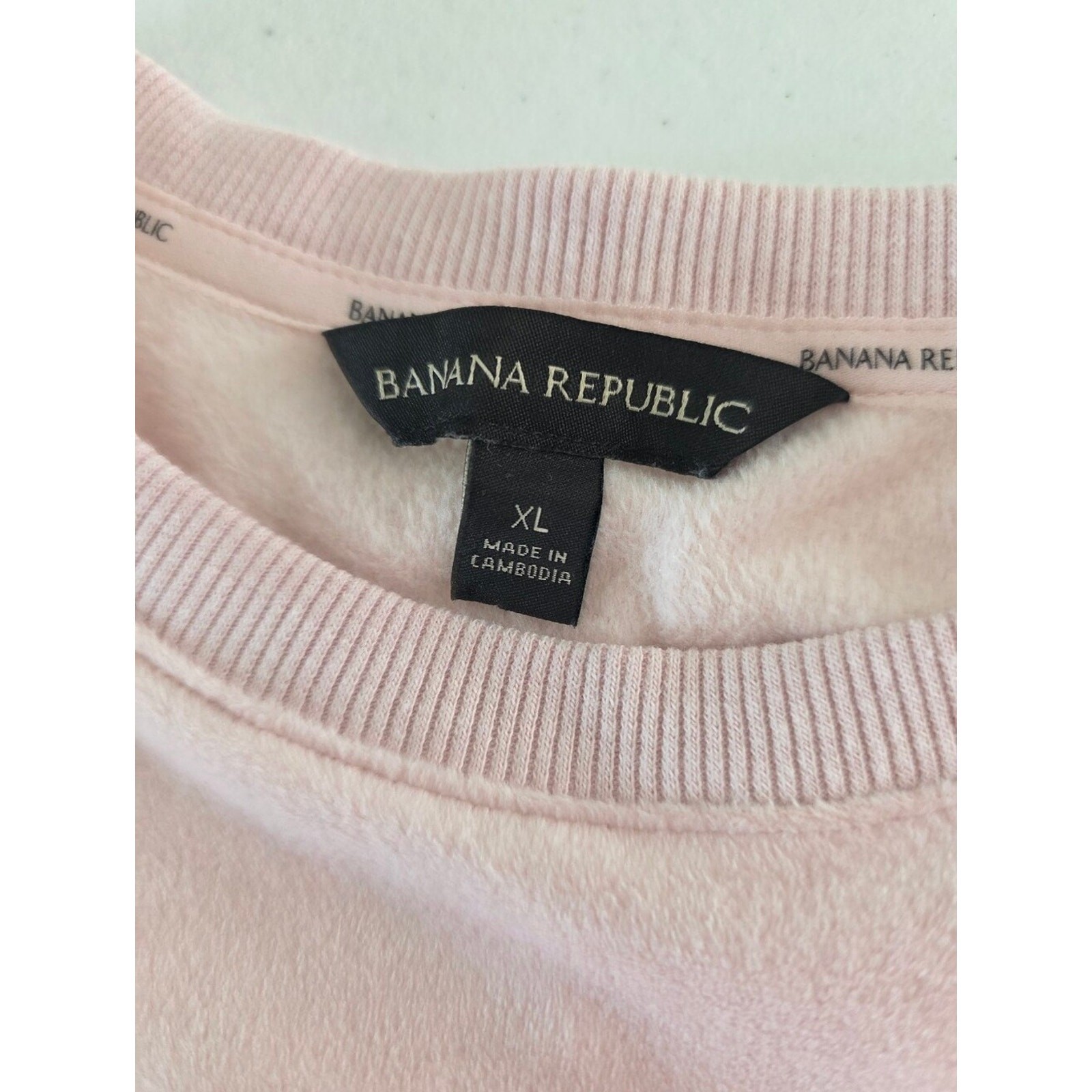 NWT Banana Republic Pink Velour Pullover Sweatshirt XL Soft Lounge