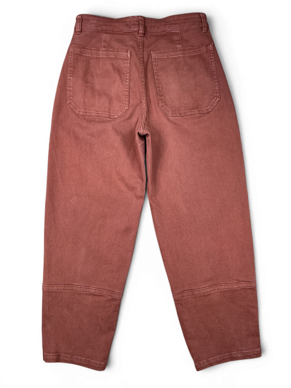 Everlane The Utility Barrel Pants Womens sz 4 Denim Jeans Rosewood Brown Organic