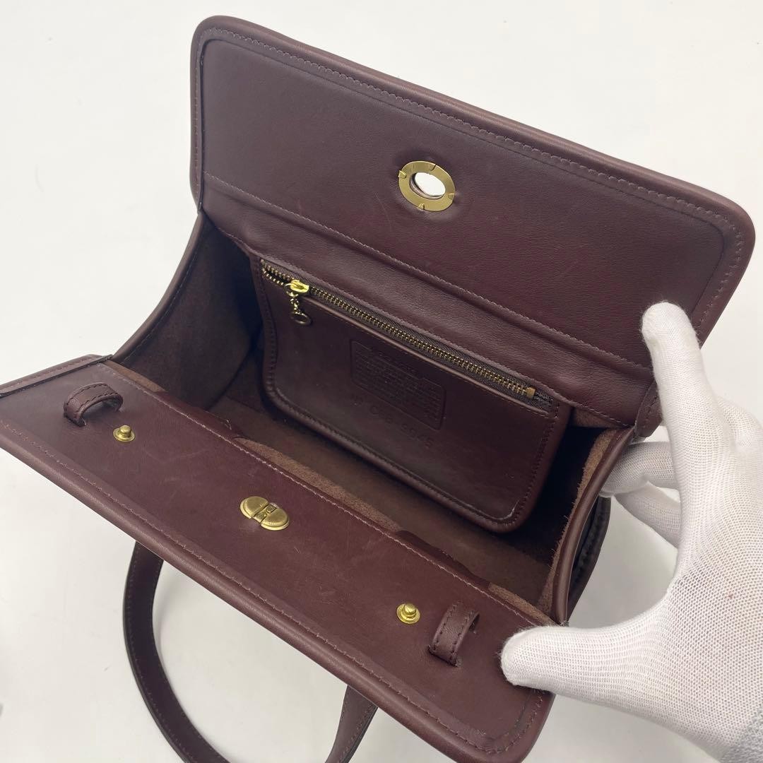 Excellent Condition Old Coach Handbag 2-way Shoulder Bag Turnlock 9045