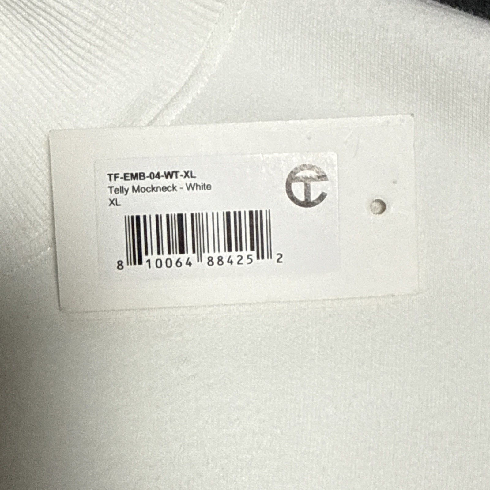 Telfar Telly Mockneck Sweatshirt in White Size XL