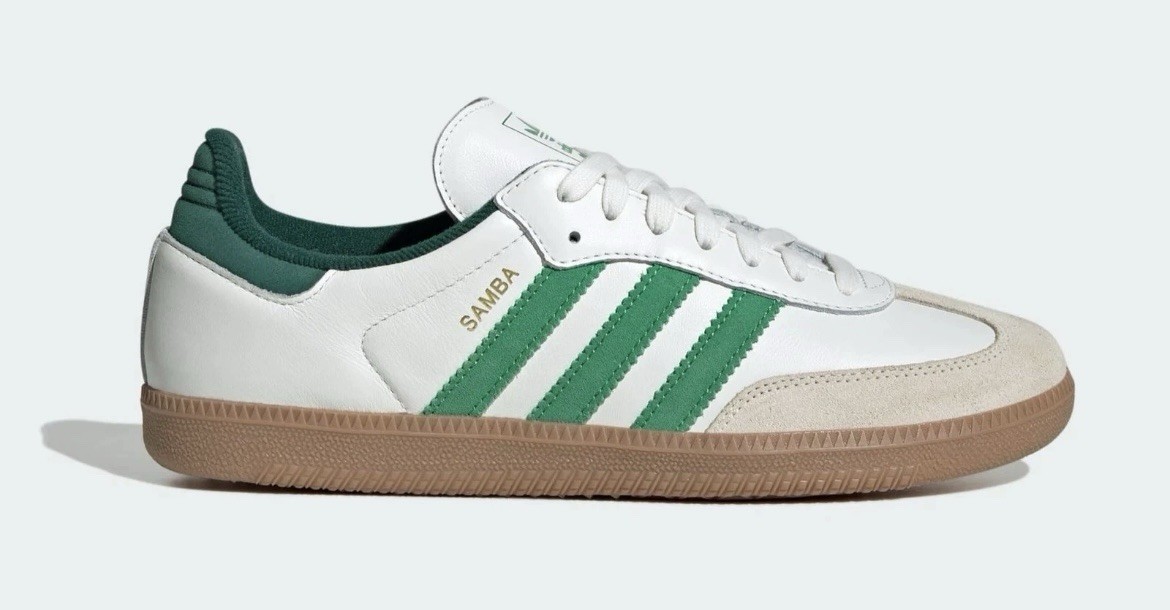 adidas Samba Core White Green Collegiate Green JI3202 Men’s Size 11.5