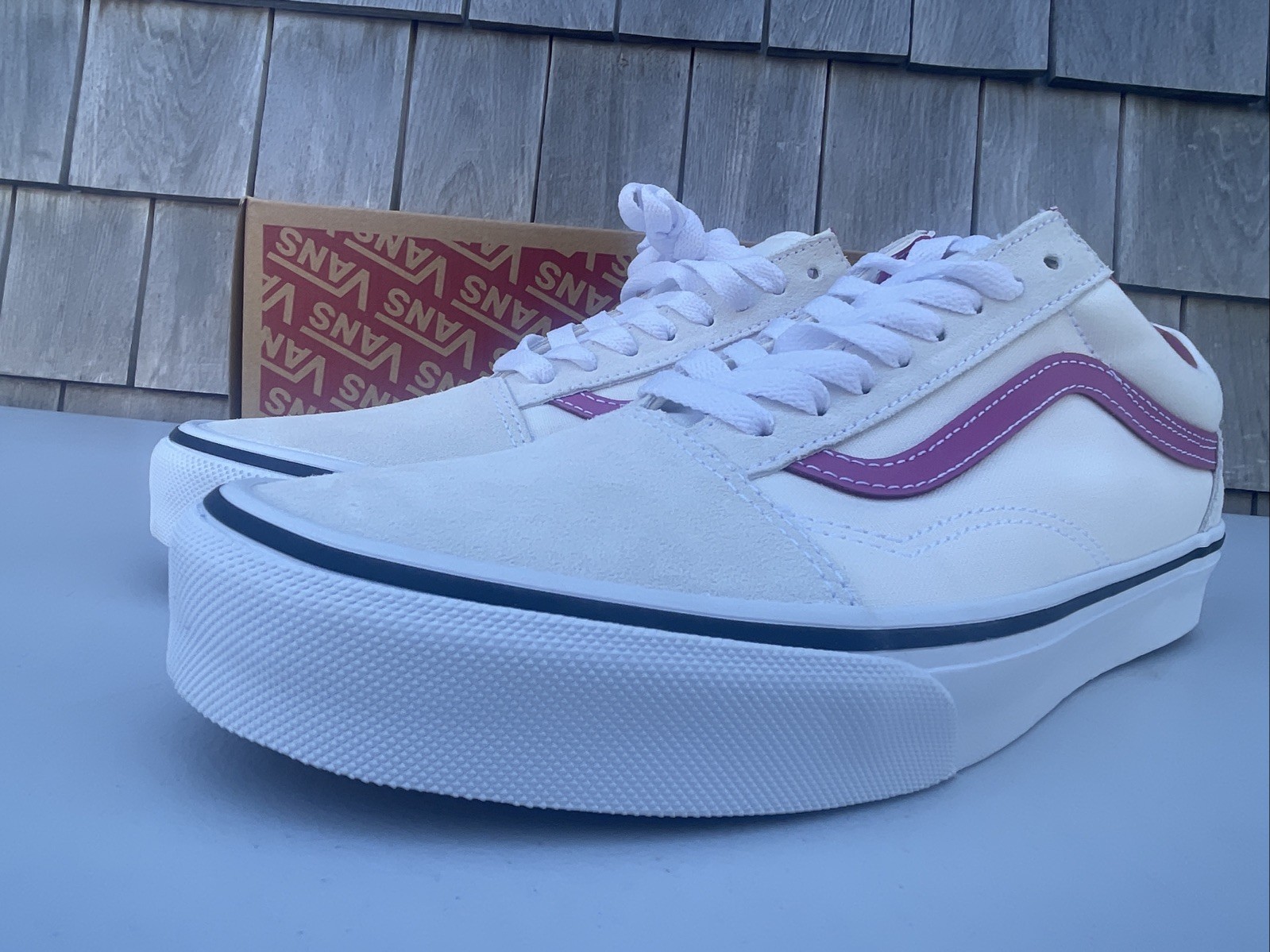 Vans Old Skool Pop Raspberry Rose Pink Sneakers VN000CR5YLZ Men’s Size 9.5 NEW