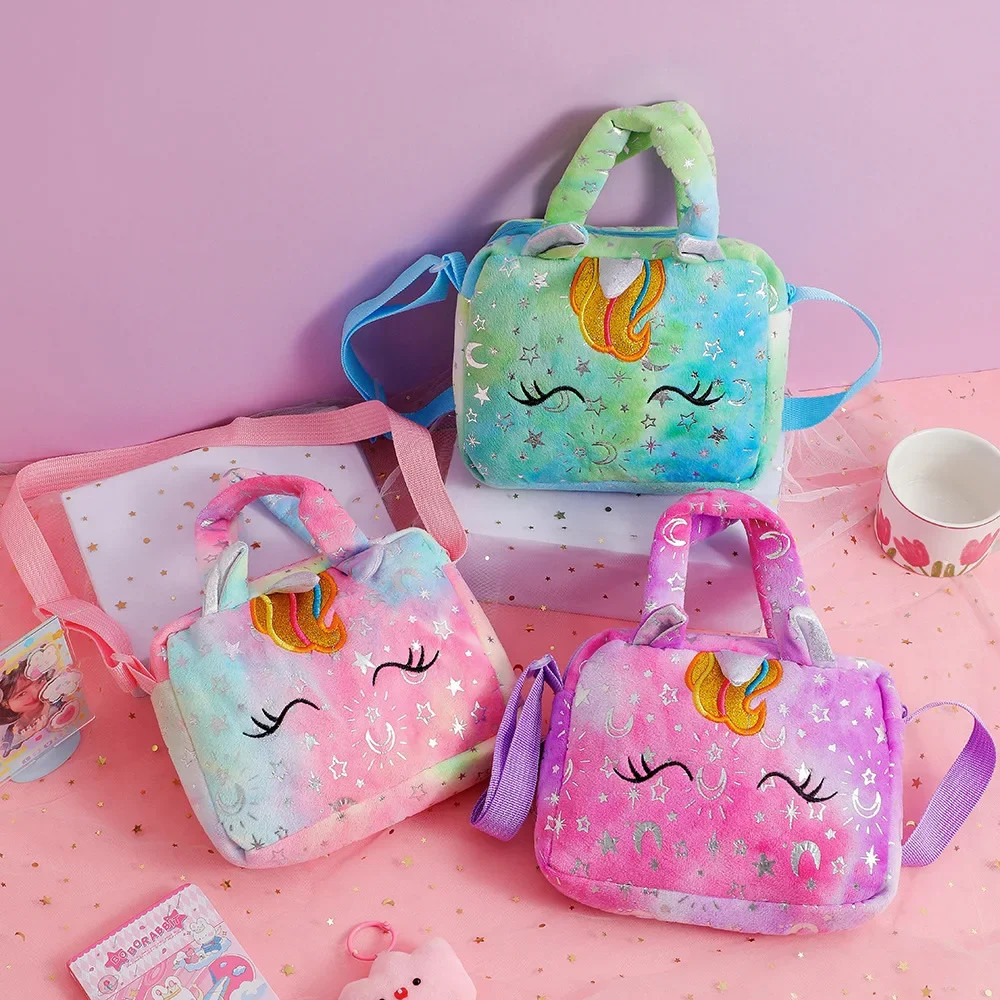 Fashion Sweet Unicorn Handbags For Girls Cute Kid Crossbody Shoulder Bag