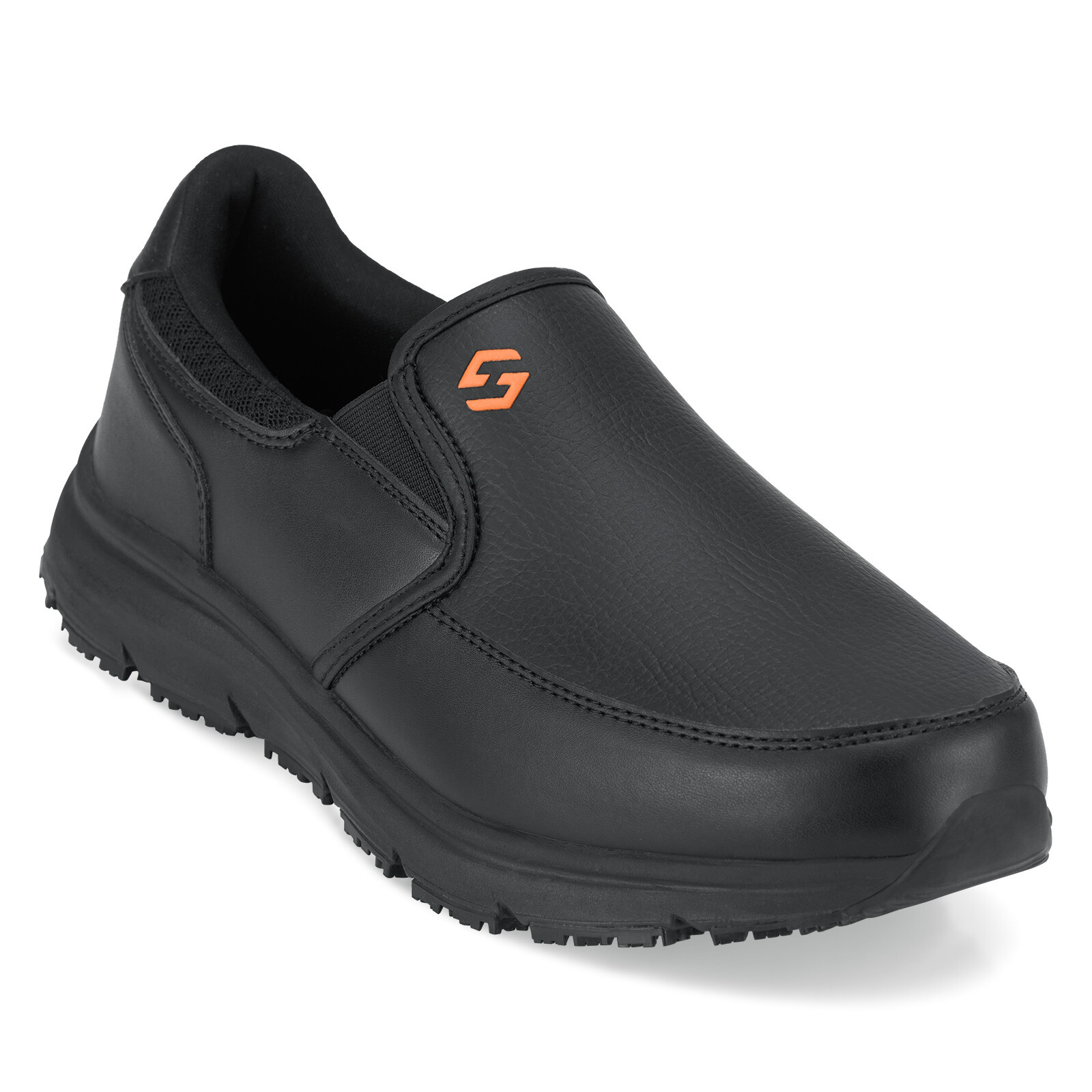 HISEA Men Slip-On Non-Slip Shoes Water & Oil Resistant Chef Restaurant Work Shoe