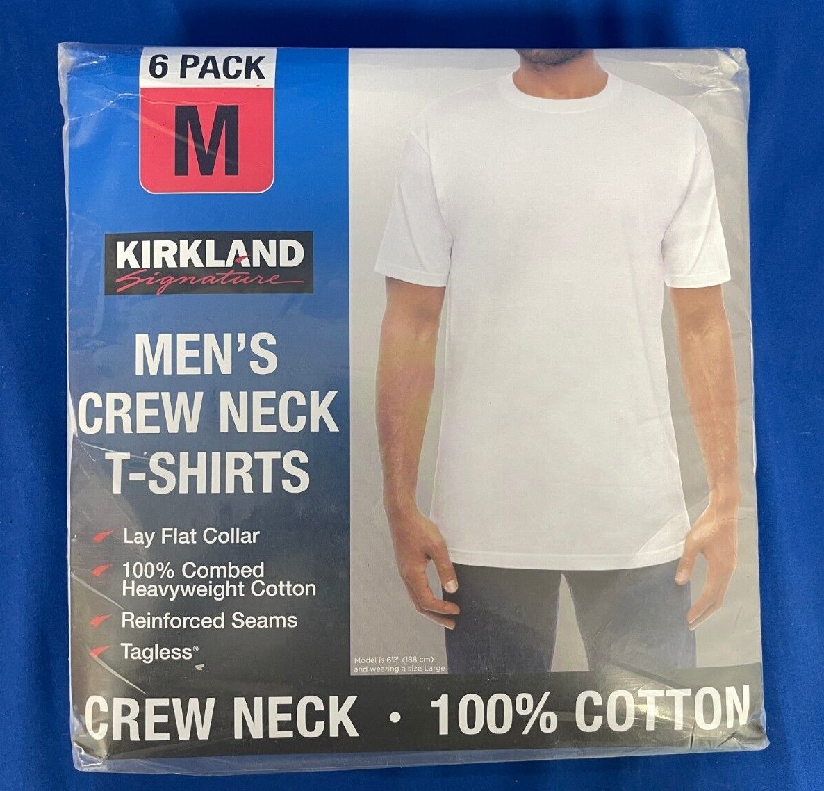 Kirkland Signature Men’s Crew Neck 6-Pack T-Shirts – Choose Color & Size – NEW
