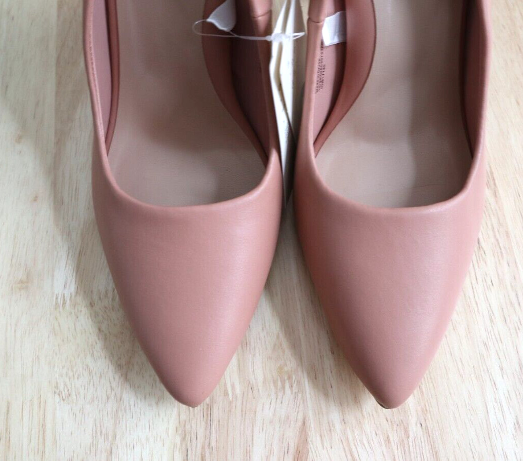 Women’s Shoes Sue Blush Memory Foam Contoured Pointy Toe Pumps Heels Brown 9