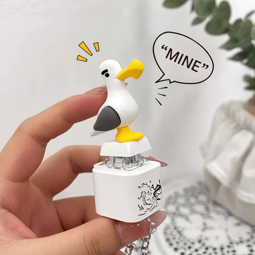 Seagull Mine Keychain, Seagull Mine Button Keychain ET