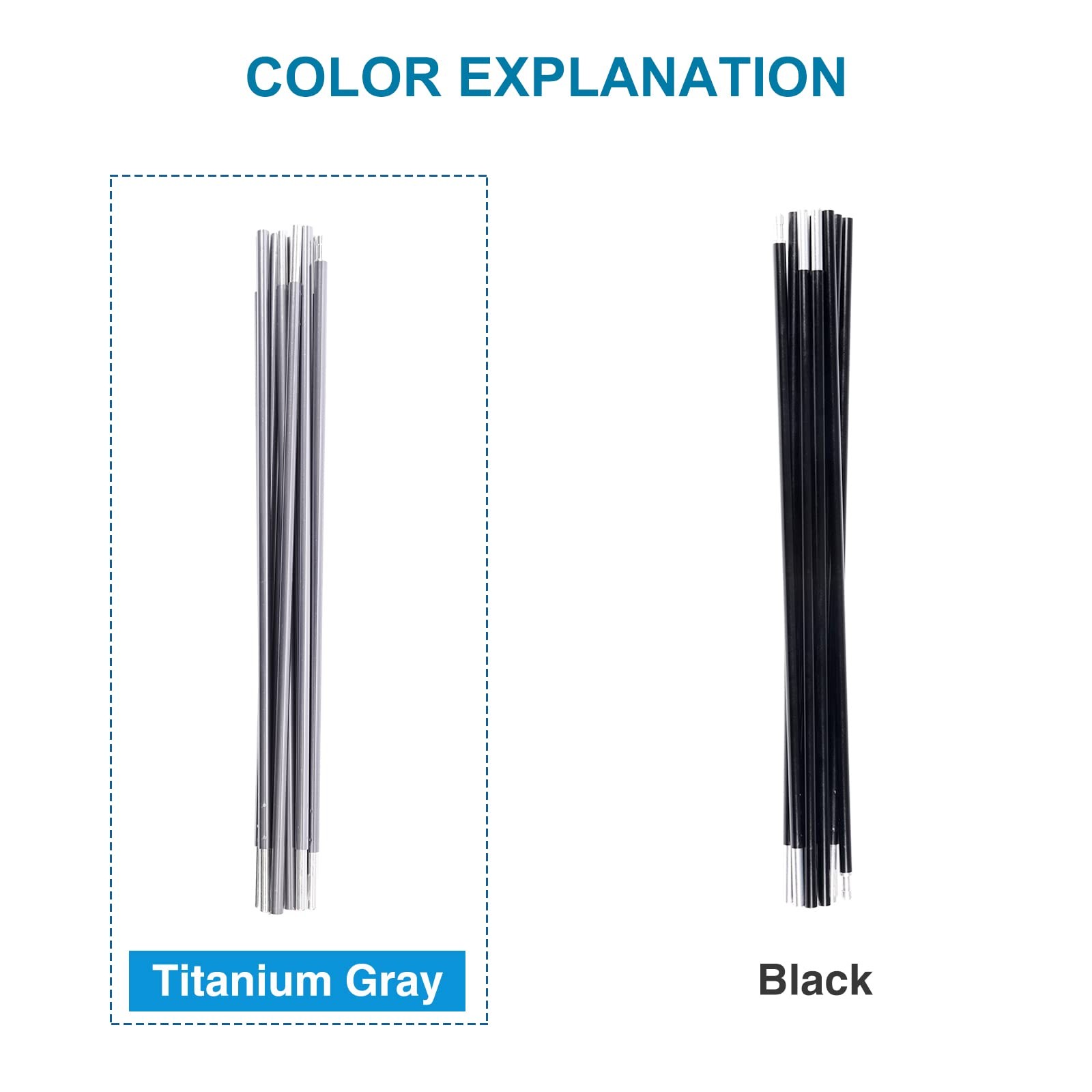 Tent Poles Preassembled 20ft 1.3 in, 9.5mm 3/8 T6 Heated Aluminum Alloy Tent …