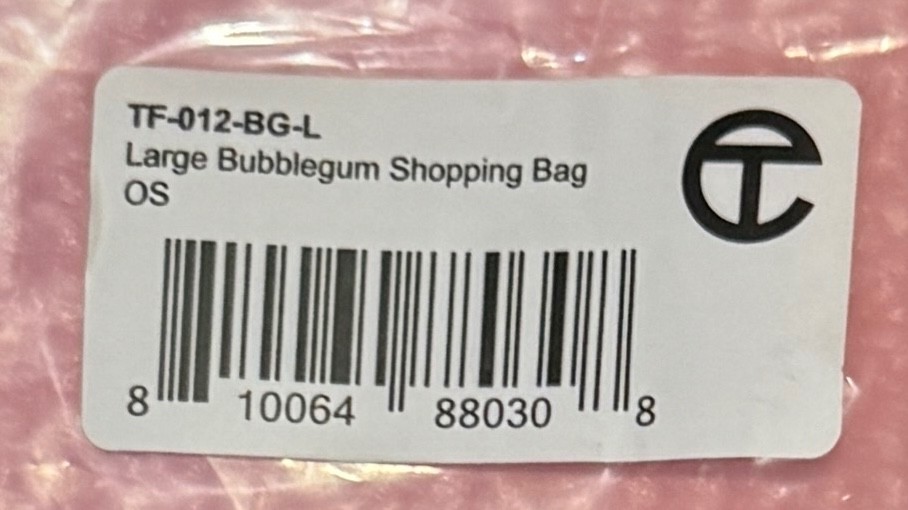 Telfar LARGE BUBBLEGUM Shopping Bag (used once) & Original Dust Bag. TF-012-BG-L